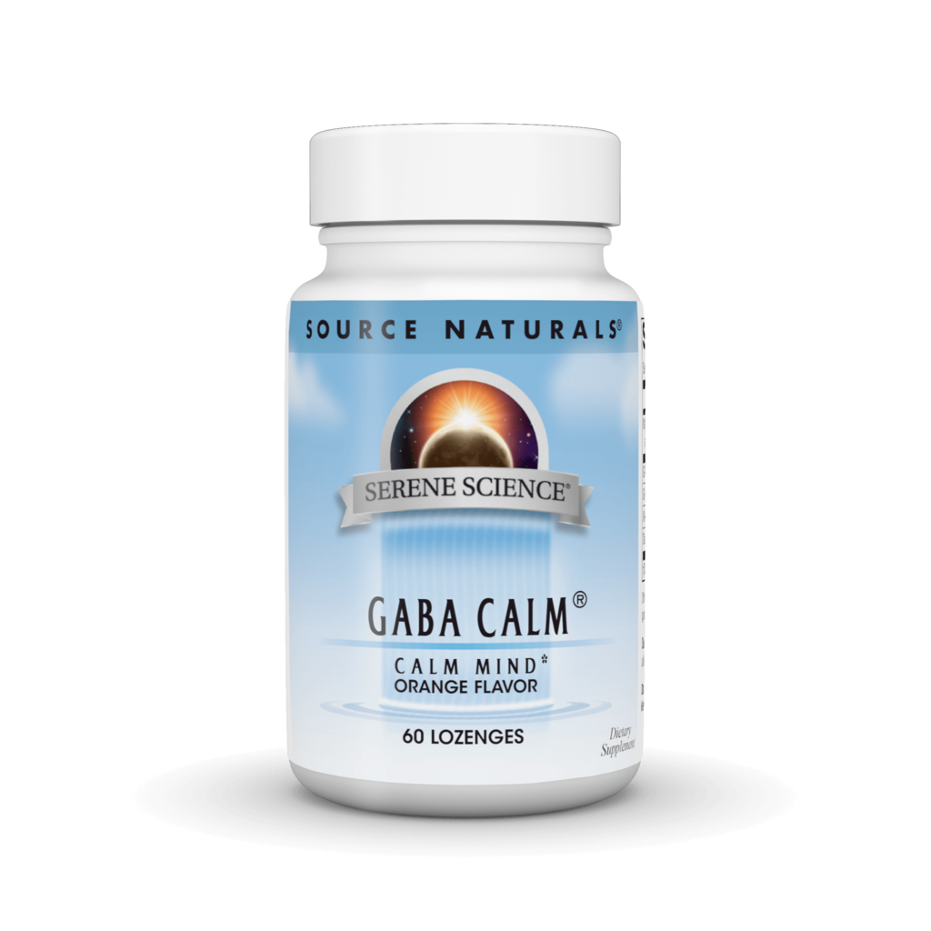 ГАМК (Гамма-аміномасляна кислота), Source Naturals GABA, 60 таблеток (Апельсин)