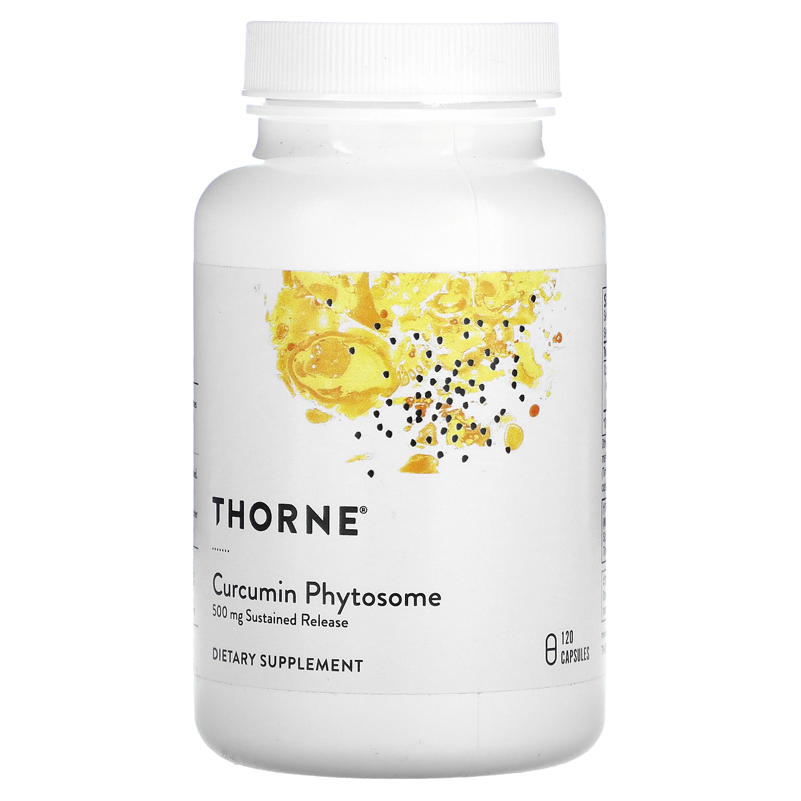 Фітосома куркуміну, Thorne Research Curcumin Phytosome Sustained Release, 500 мг, 120 вегетаріанських капсул