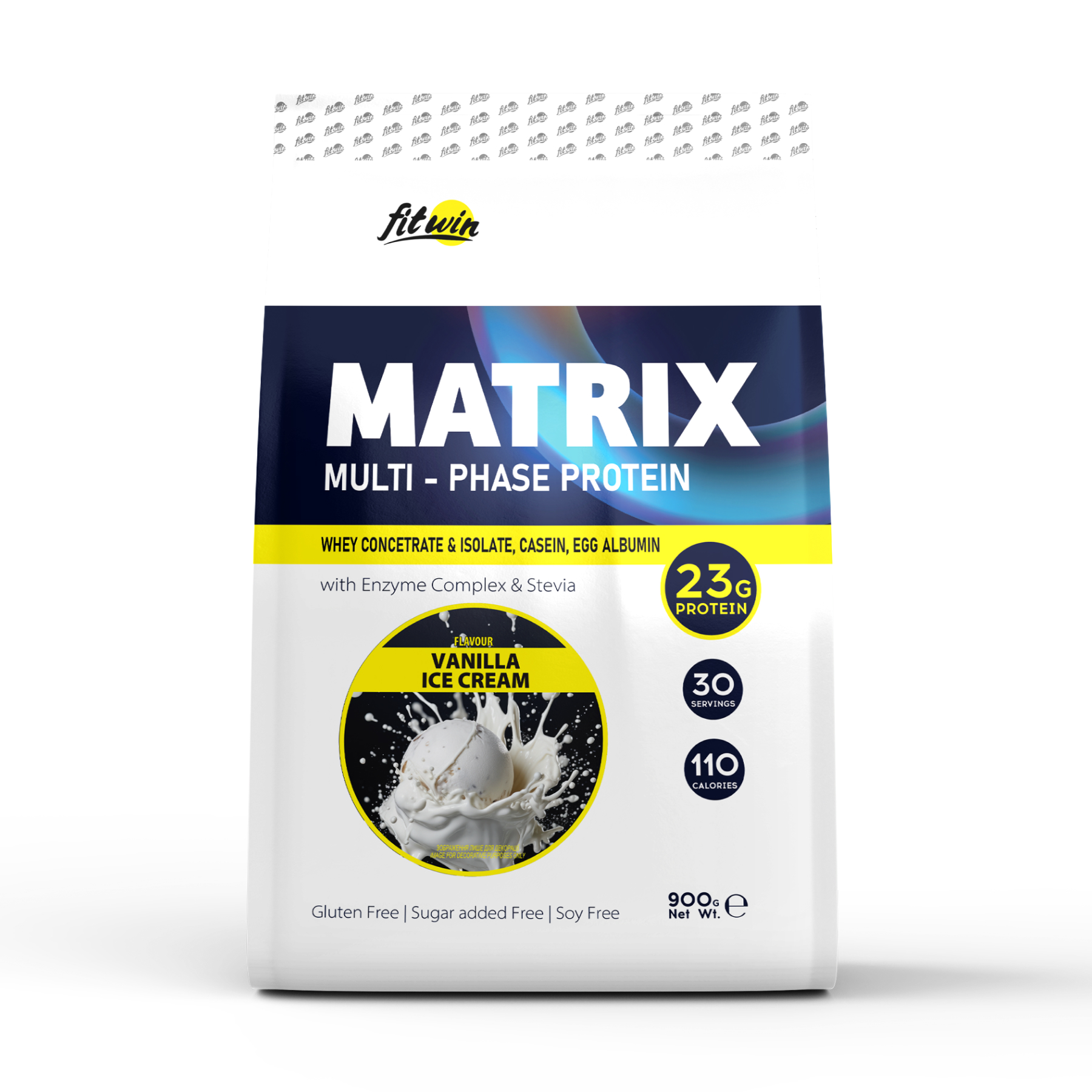 Протеїн комплексний, FitWin Matrix Multi-Phase Protein, 900 г (Ванільне морозиво)