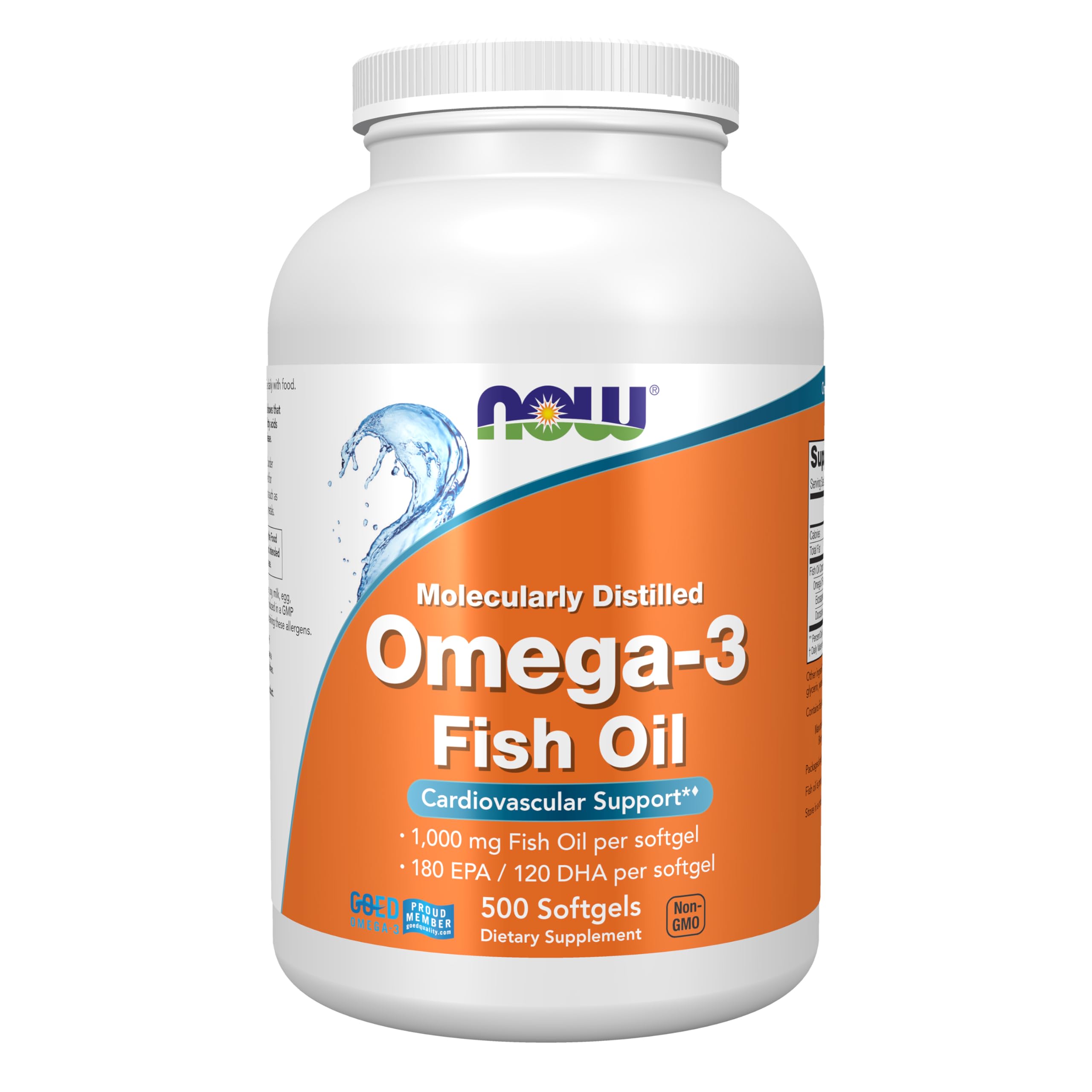 Омега-3 жирні кислоти, Now Foods Omega-3, 500 м'яких капсул