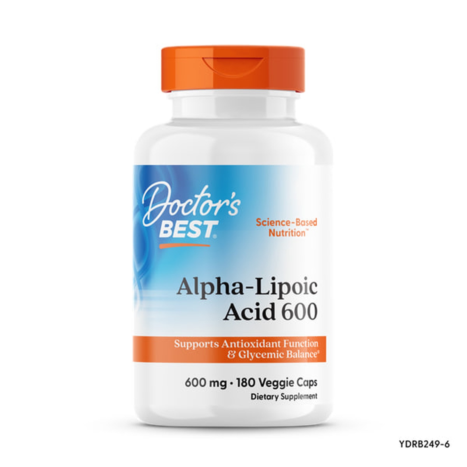 Альфа-ліпоєва кислота, Doctor's Best Alpha-Lipoic Acid, 600 мг, 180 вегетаріанських капсул