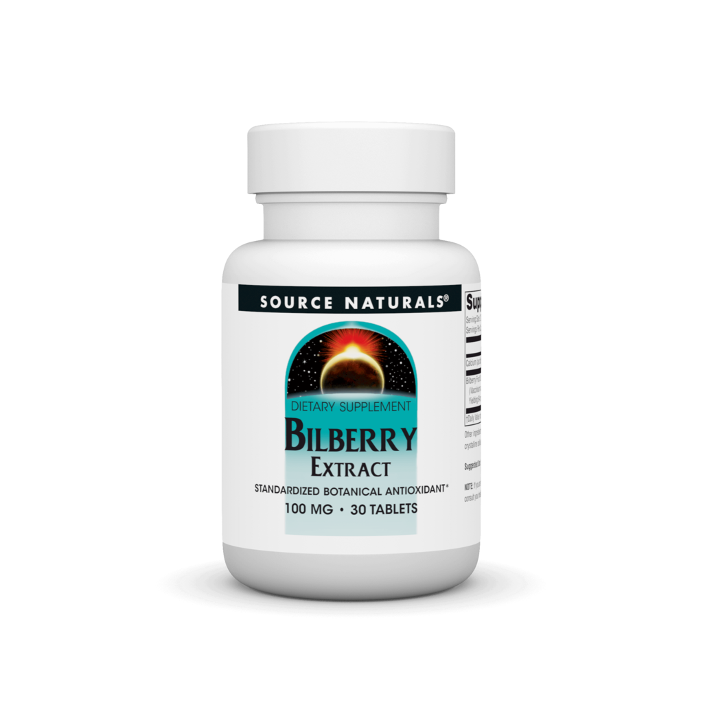 Екстракт чорниці, Source Naturals Bilberry Extract, 100 мг, 30 таблеток