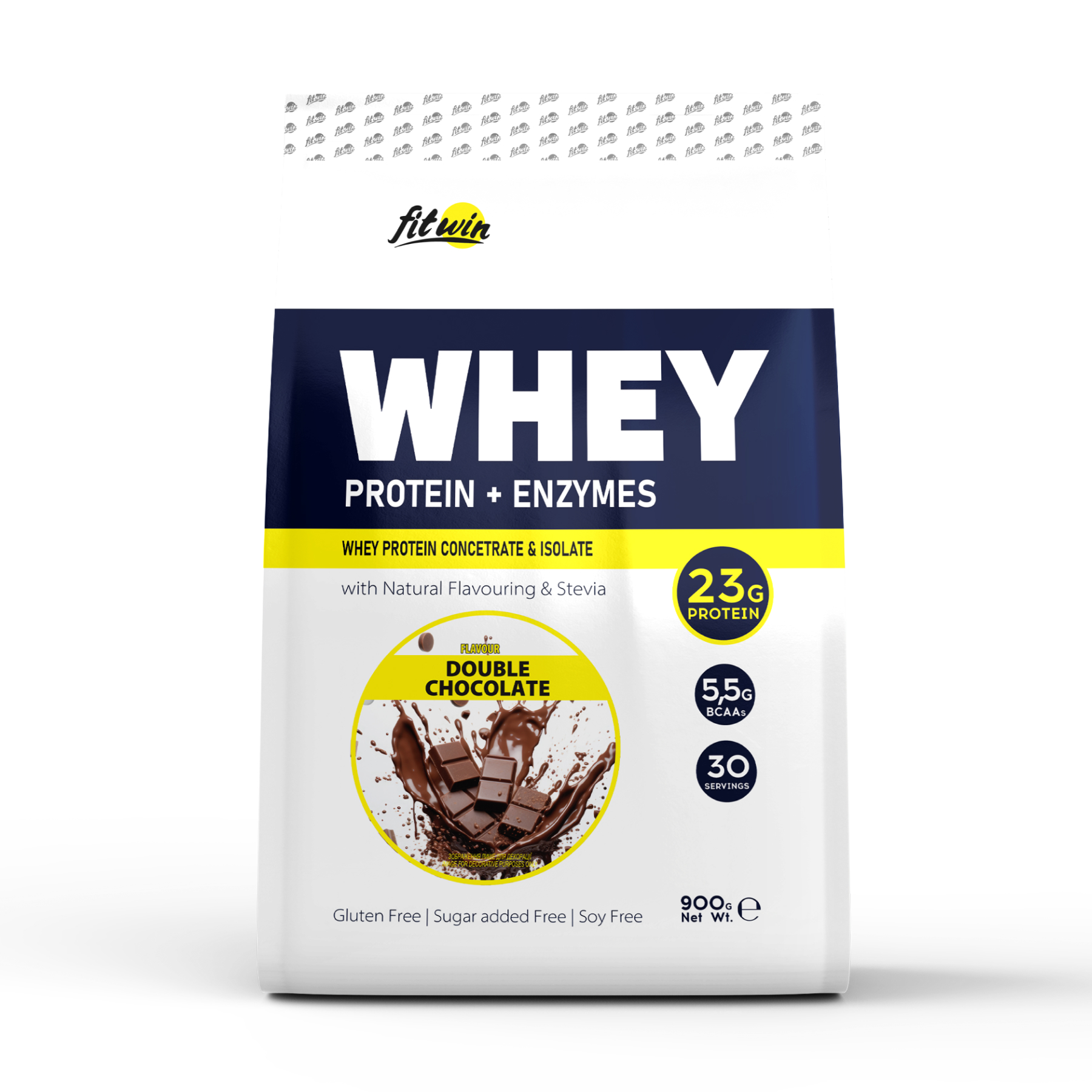 Сироватковий протеїн, FitWin Whey, 900 г (Подвійний шоколад)