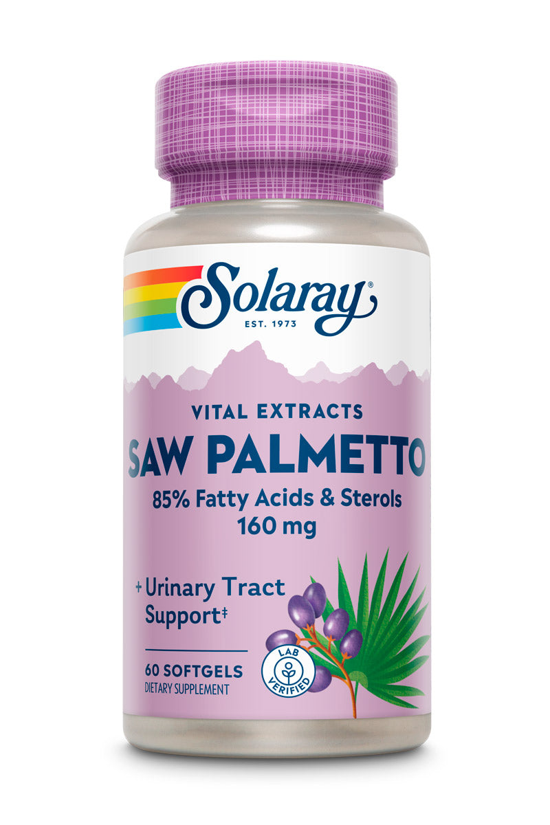 Со пальметто, екстракт ягід, Solaray Saw Palmetto Berry Extract, 160 мг, 60 м'яких капсул