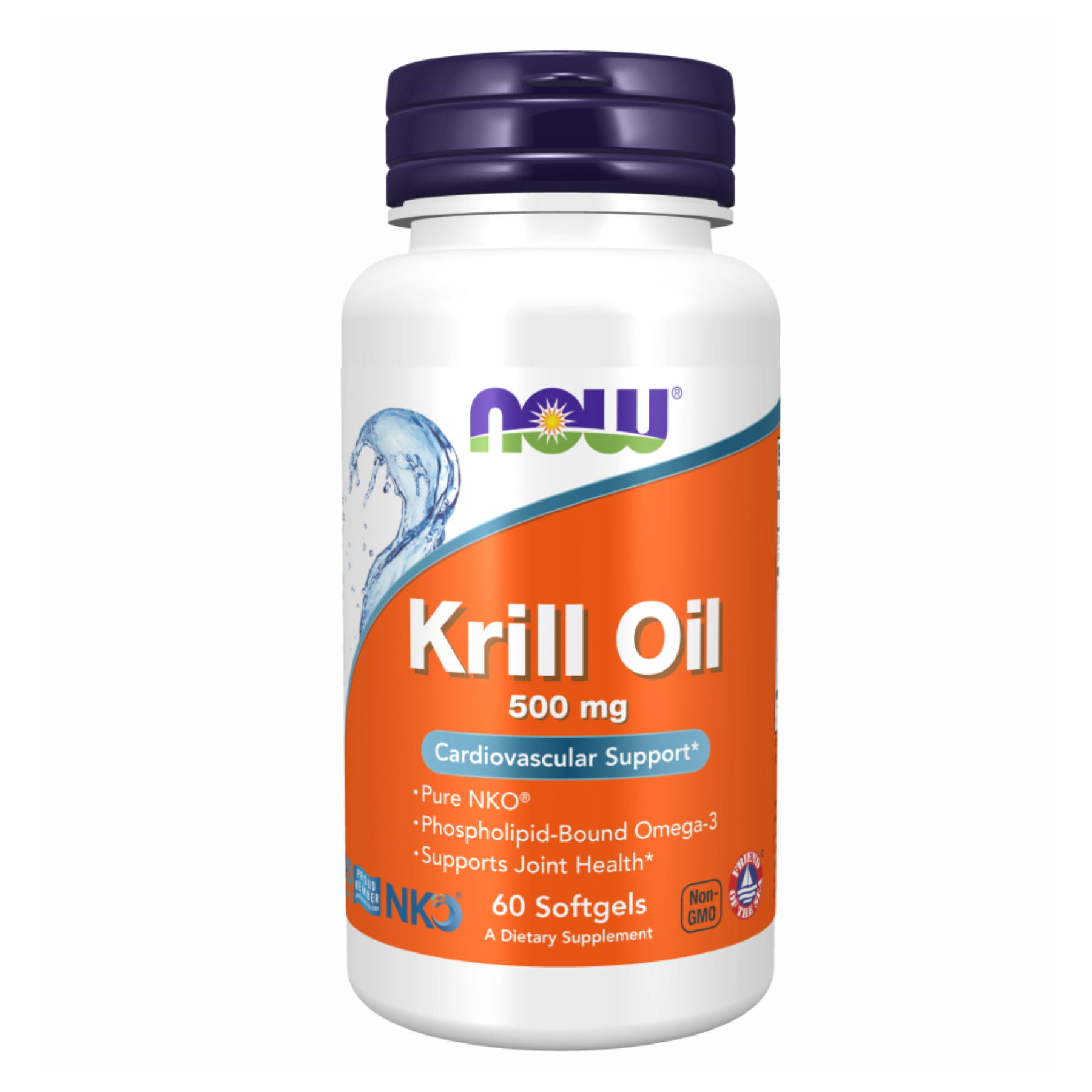 Олія криля, Now Foods Krill Oil, 500 мг, 60 м'яких капсул