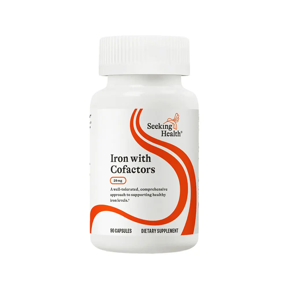Залізо з кофакторами, 29 мг, Iron With Cofactors, Seeking Health, 90 вегетаріанських капсул