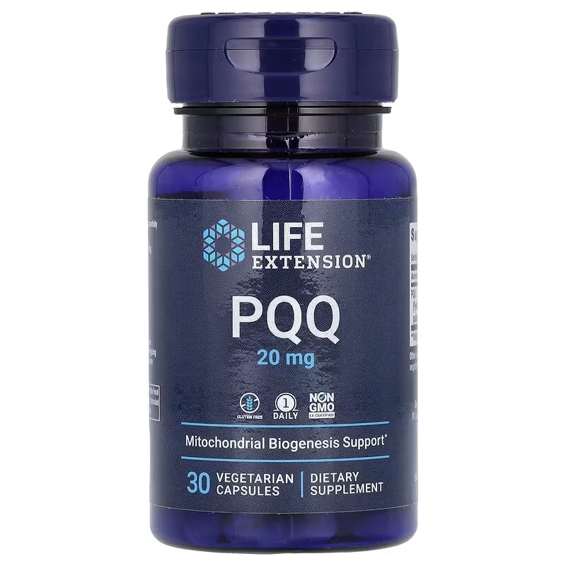 Пірролохінолінхінон PQQ, Life Extension PQQ, 20 мг, 30 вегетаріанських капсул