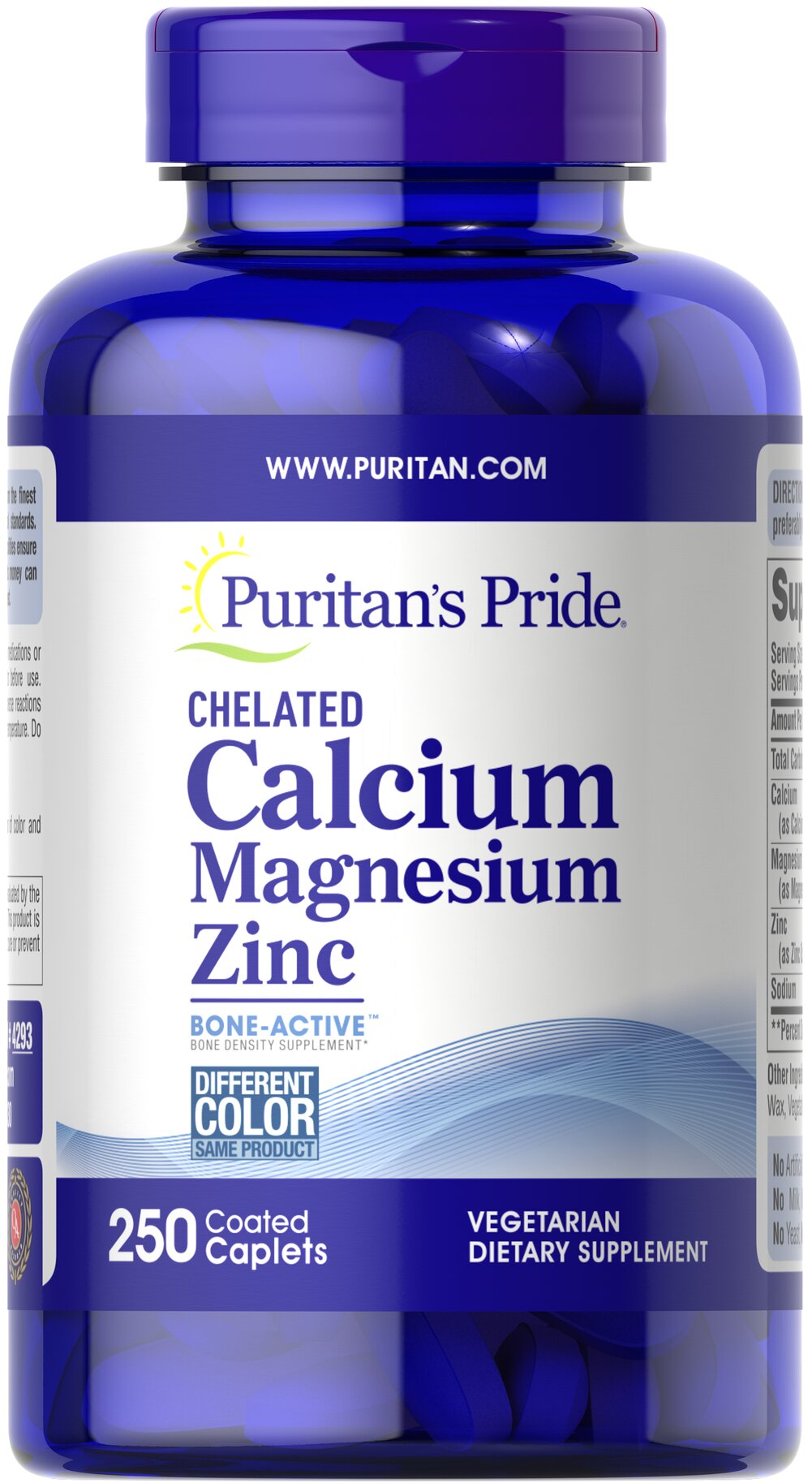 Кальцій, магній та цинк, Puritan's Pride Calcium Magnesium Zinc, 250 таблеток
