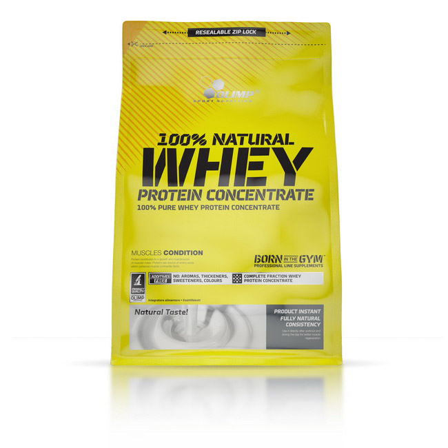 Сироватковий протеїн, Olimp Nutrition 100% Natural Whey Protein Concentrate, 700 г (Натуральний)
