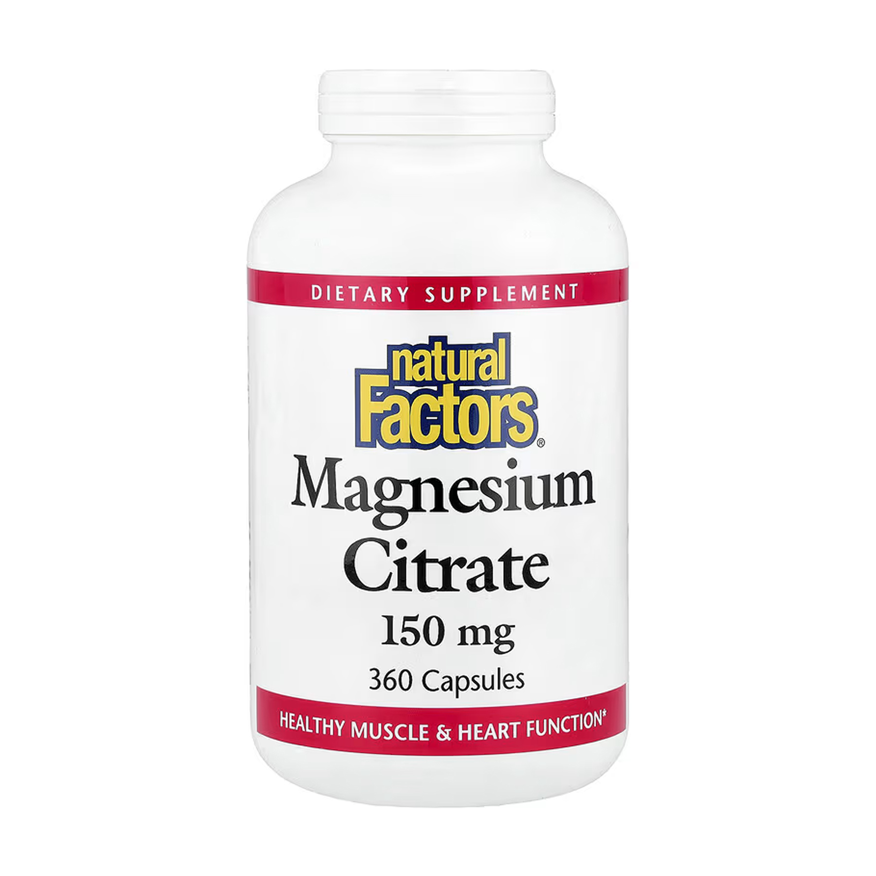 Магній цитрат, Natural Factors Magnesium Citrate, 150 мг, 360 капсул