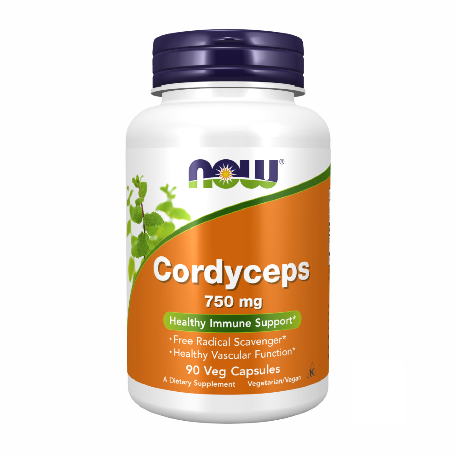 Кордіцепс, Now Foods Cordyceps, 750 мг, 90 вегетаріанських капсул