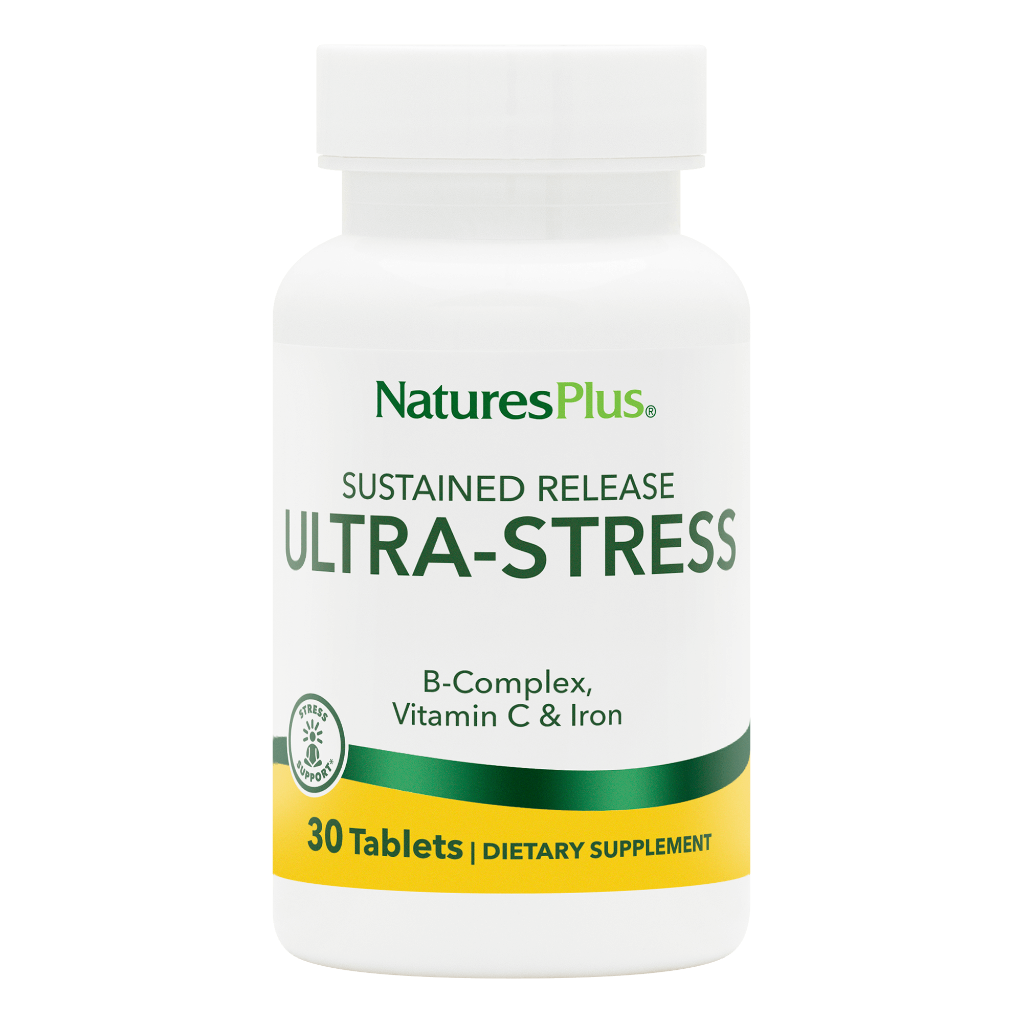 Комплекс для подолання стресу з залізом, Natures Plus Ultra Stress, 30 таблеток