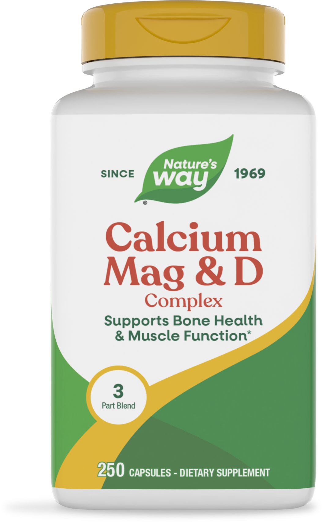 Кальцій, магній і вітамін D, Nature's Way Calcium Mag & D, 250 капсул