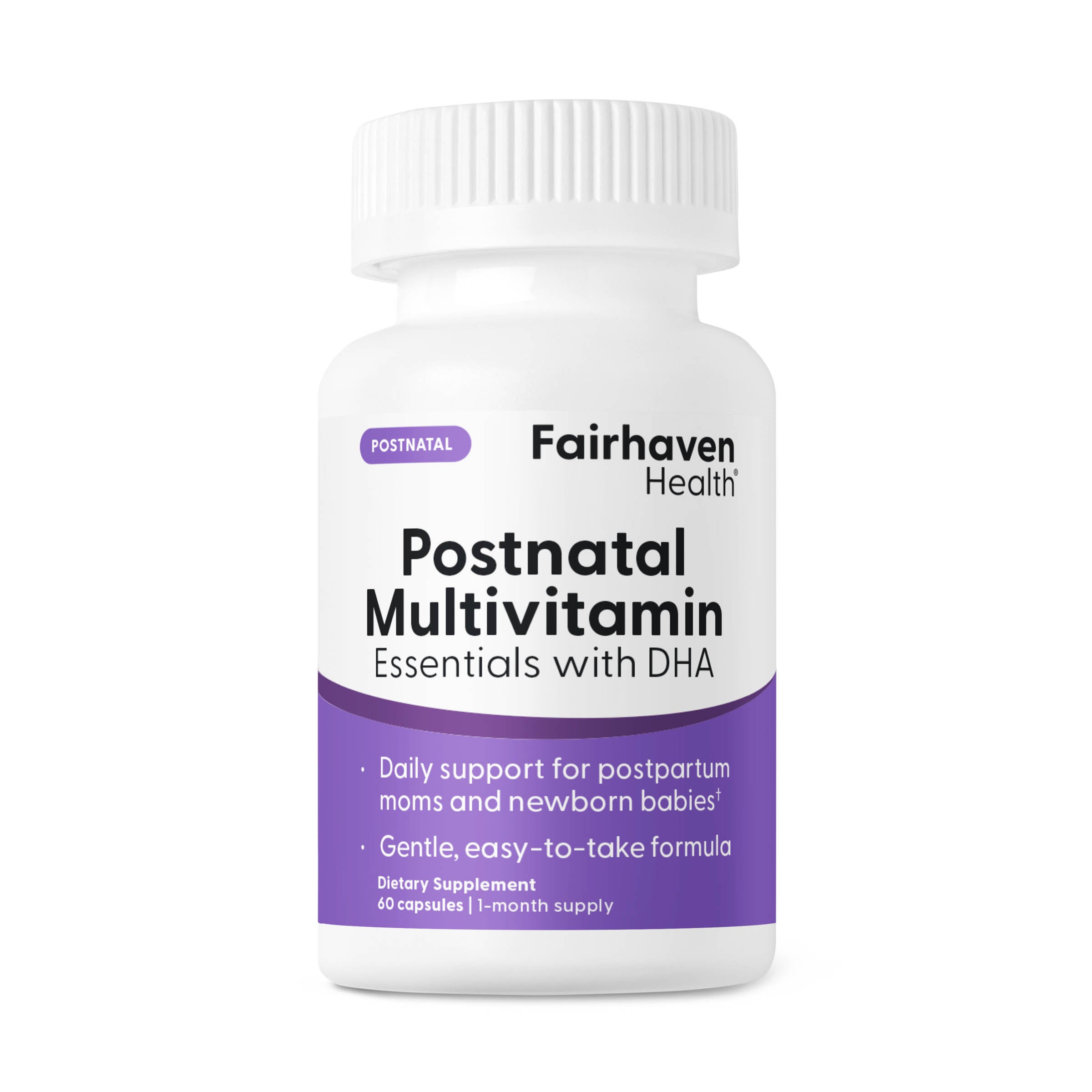 Мультивітаміни після пологів з ДГК, Fairhaven Health Postnatal Multivitamin Essentials with DHA, 60 капсул