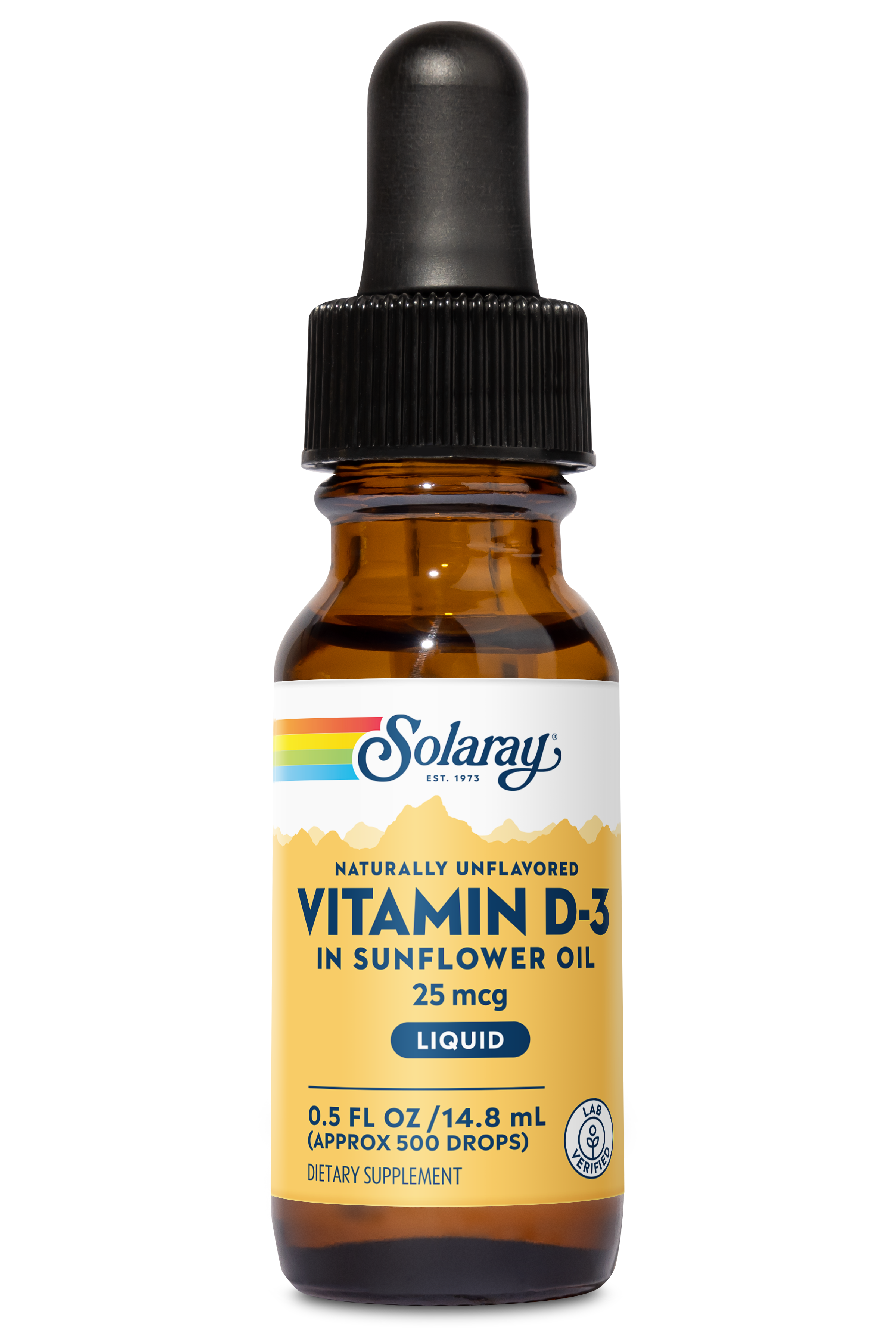 Вітамін D-3, Solaray Vitamin D-3, 25 мкг, 14,8 мл