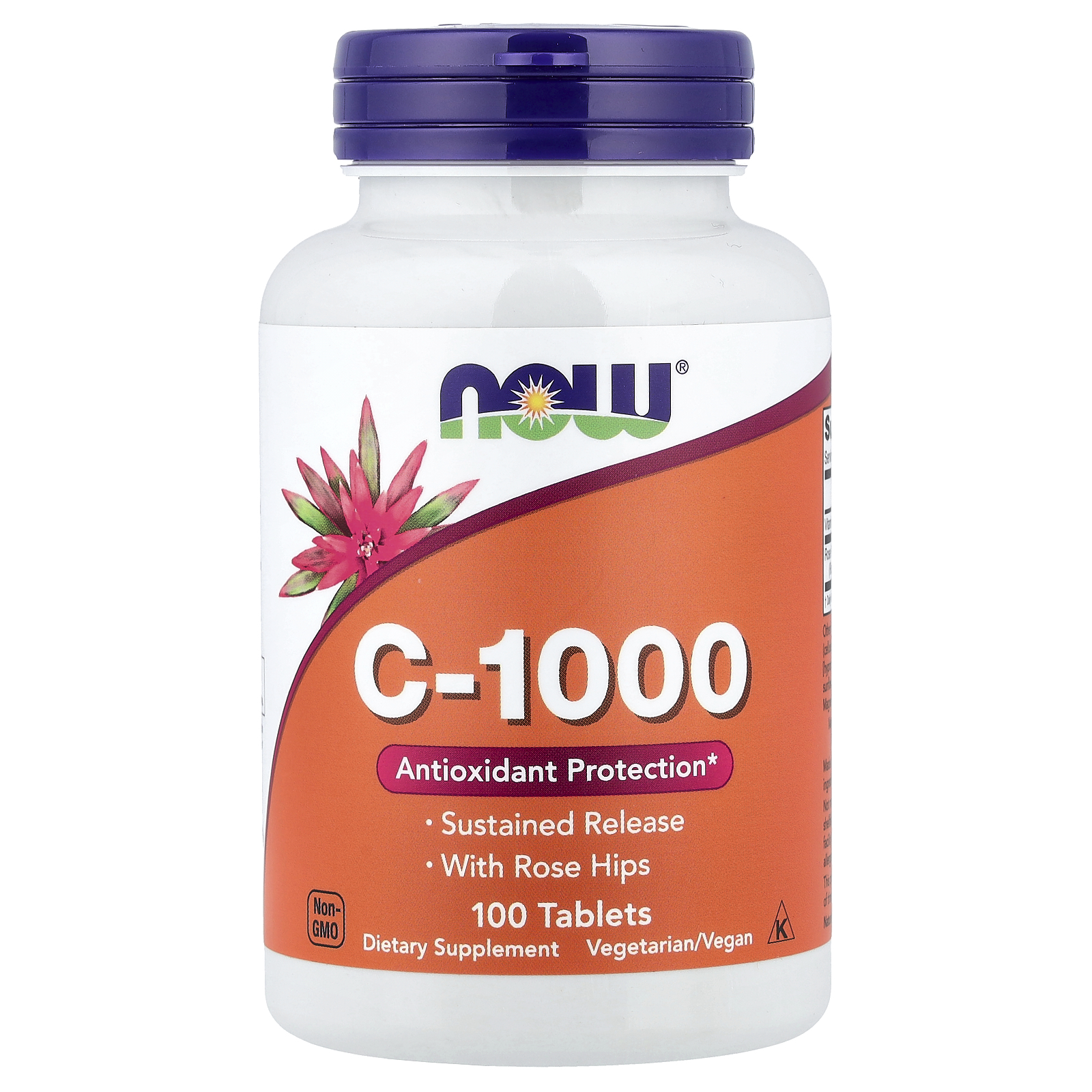 Вітамін C з шипшиною, Now Foods C-1000 with rose hips, 100 таблеток