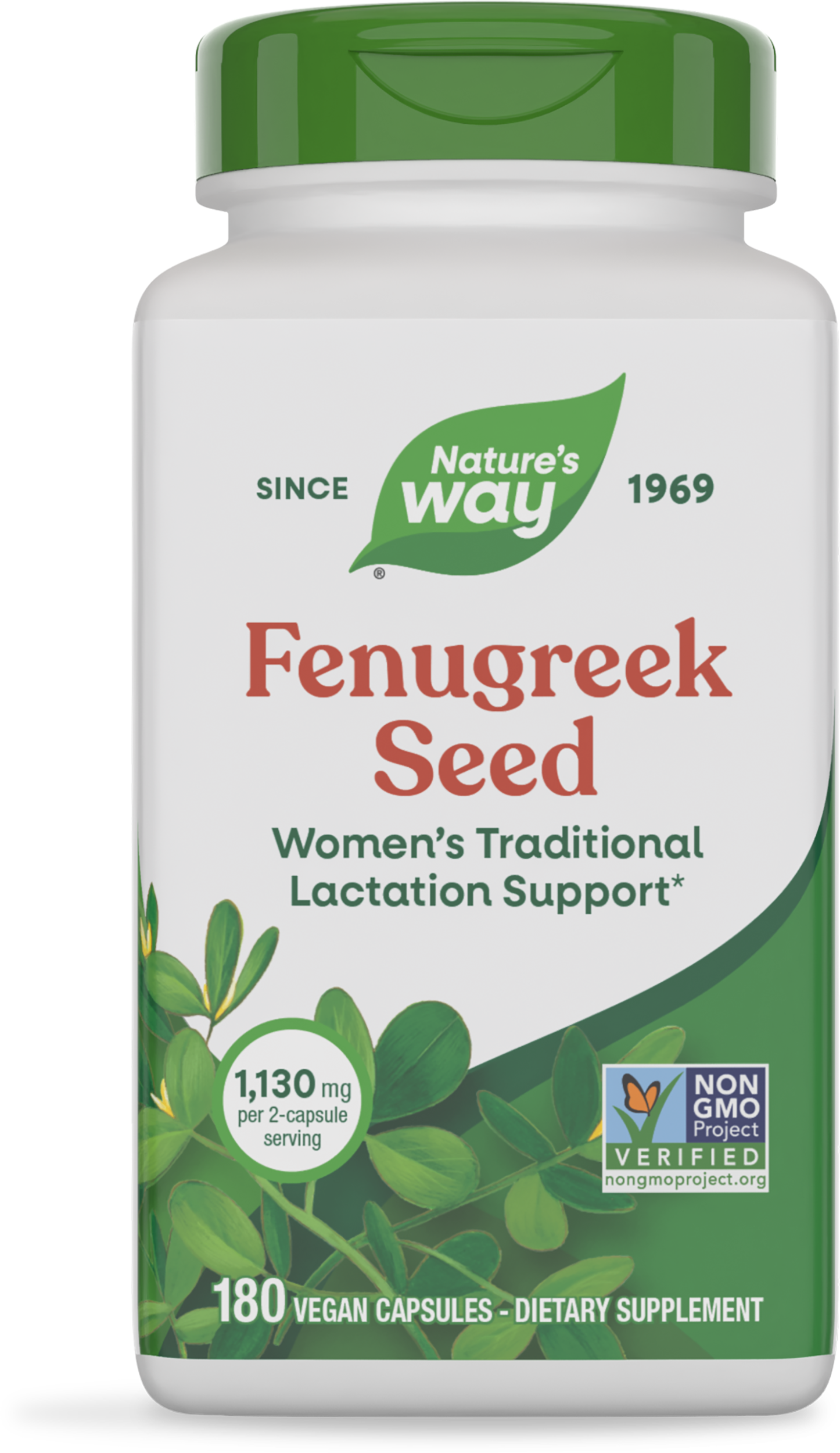 Пажитник, Nature's Way Fenugreek Seed, 565 мг, 180 вегетаріанських капсул