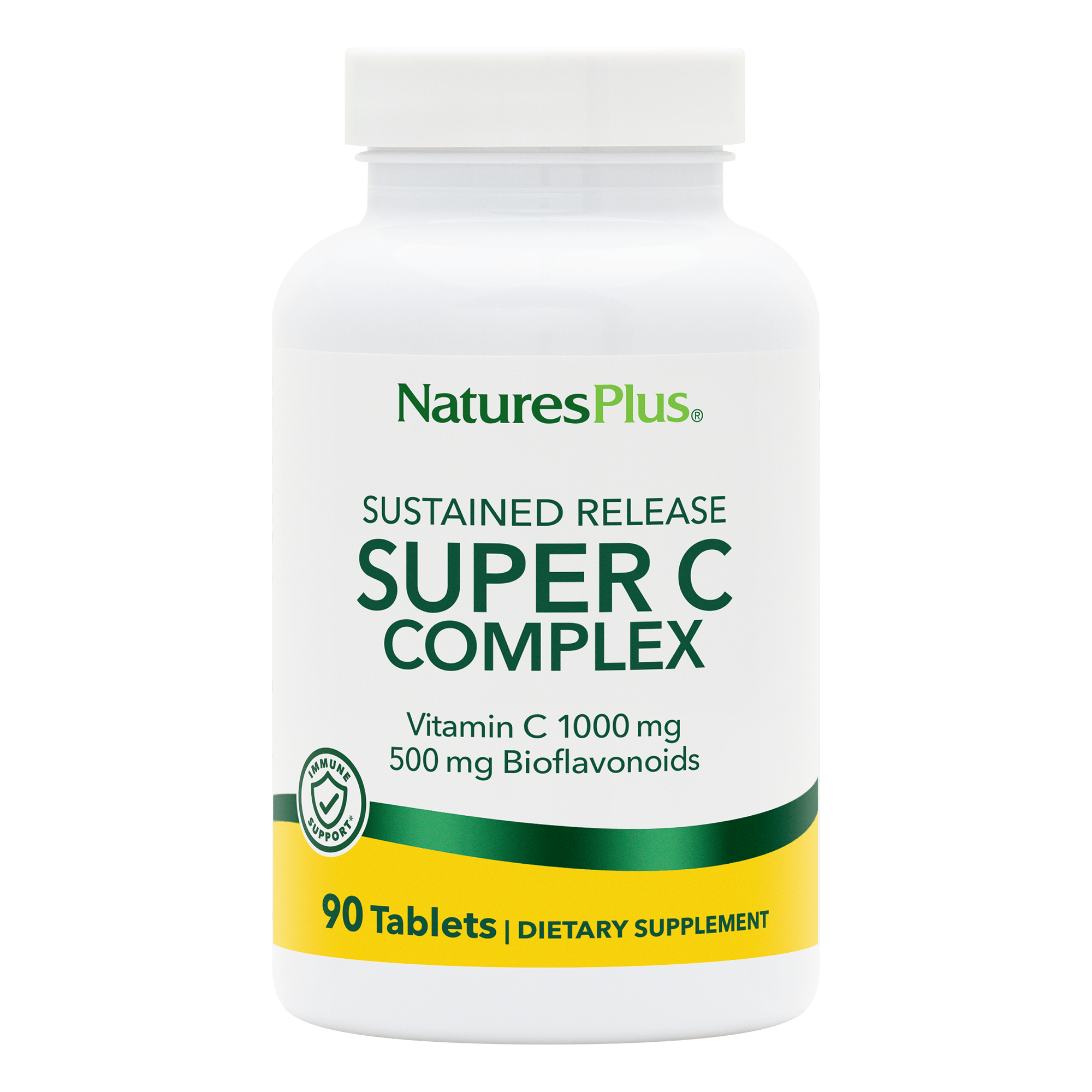 Комплекс вітаміну C з уповільненим вивільненням, Natures Plus Super C Complex, 500 мг, 90 таблеток