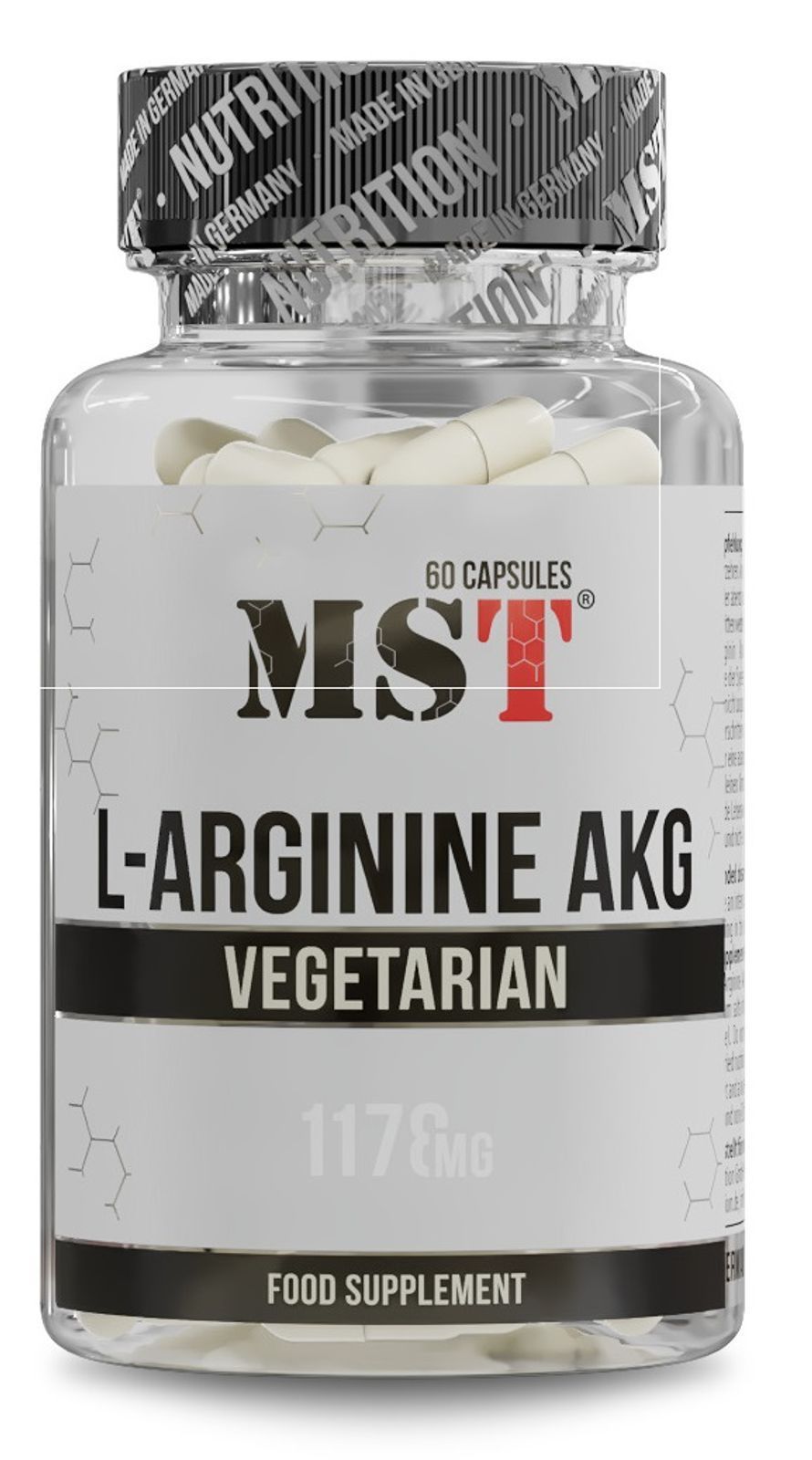 L-аргінін AKG, MST L-Arginine AKG 1178 mg, 60 капсул