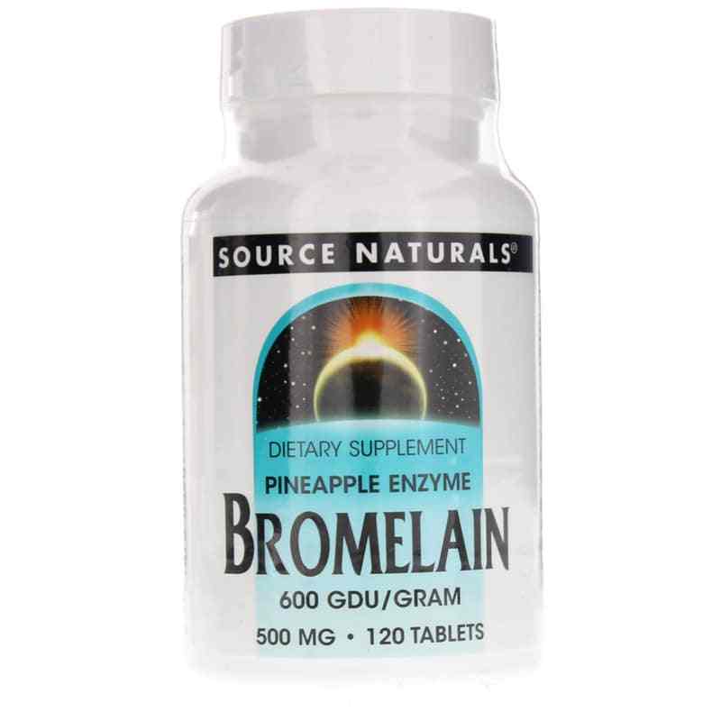 Бромелайн, Source Naturals Bromelain, 500 мг, 120 таблеток