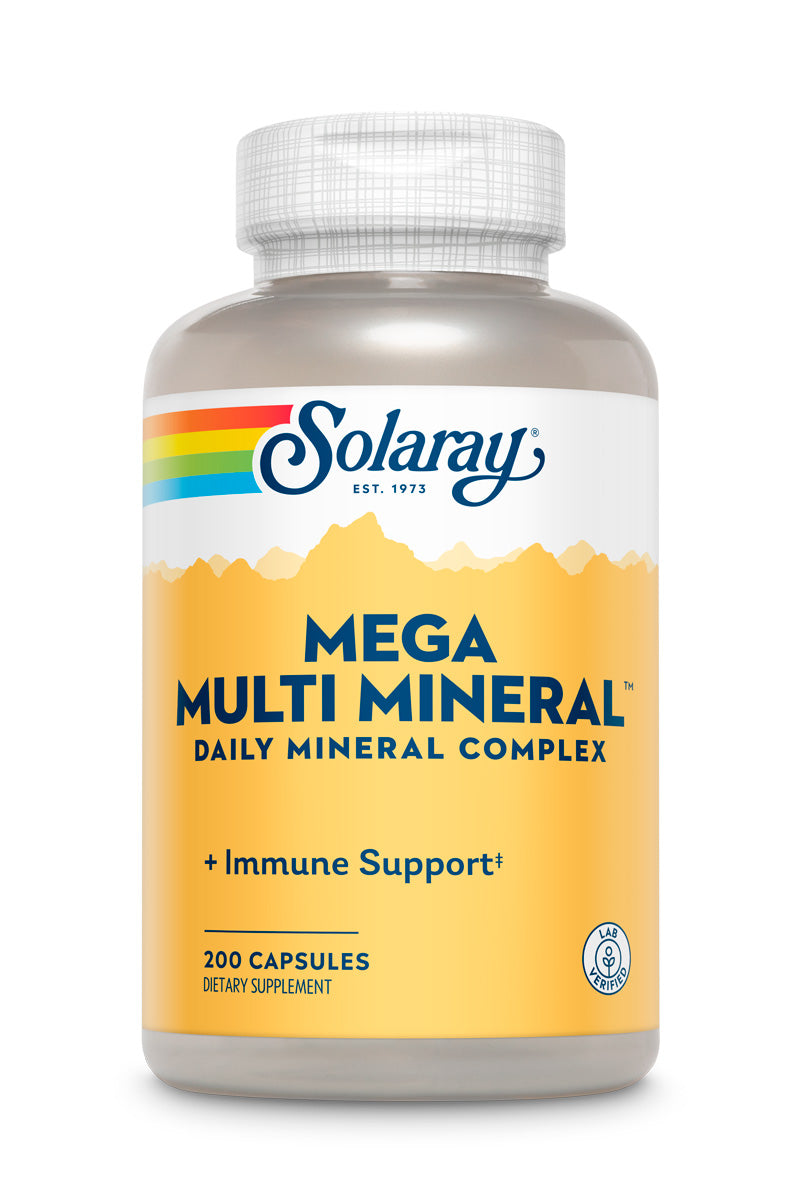 Мультимінерали, Solaray Mega Multi Mineral, 200 капсул
