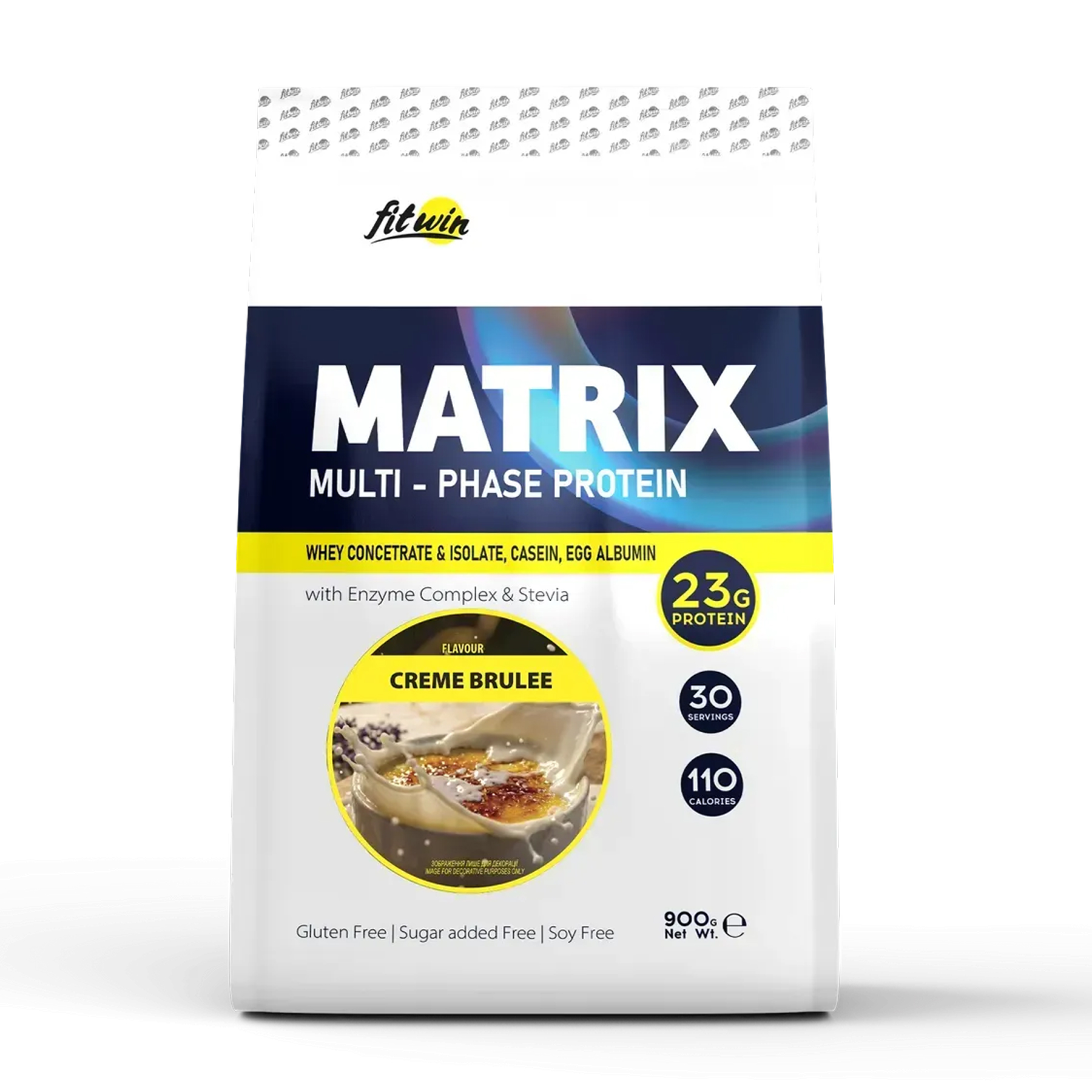 Протеїн комплексний багатофазний, FitWin Matrix Multi-Phase Protein, 900 г (Крем-брюле)