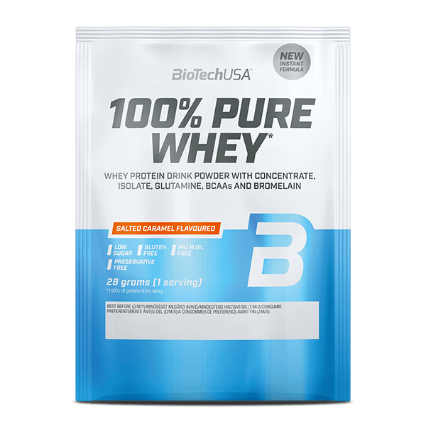 Протеїн сироватковий, BioTech 100% Pure Whey, 28 г (Солона карамель)