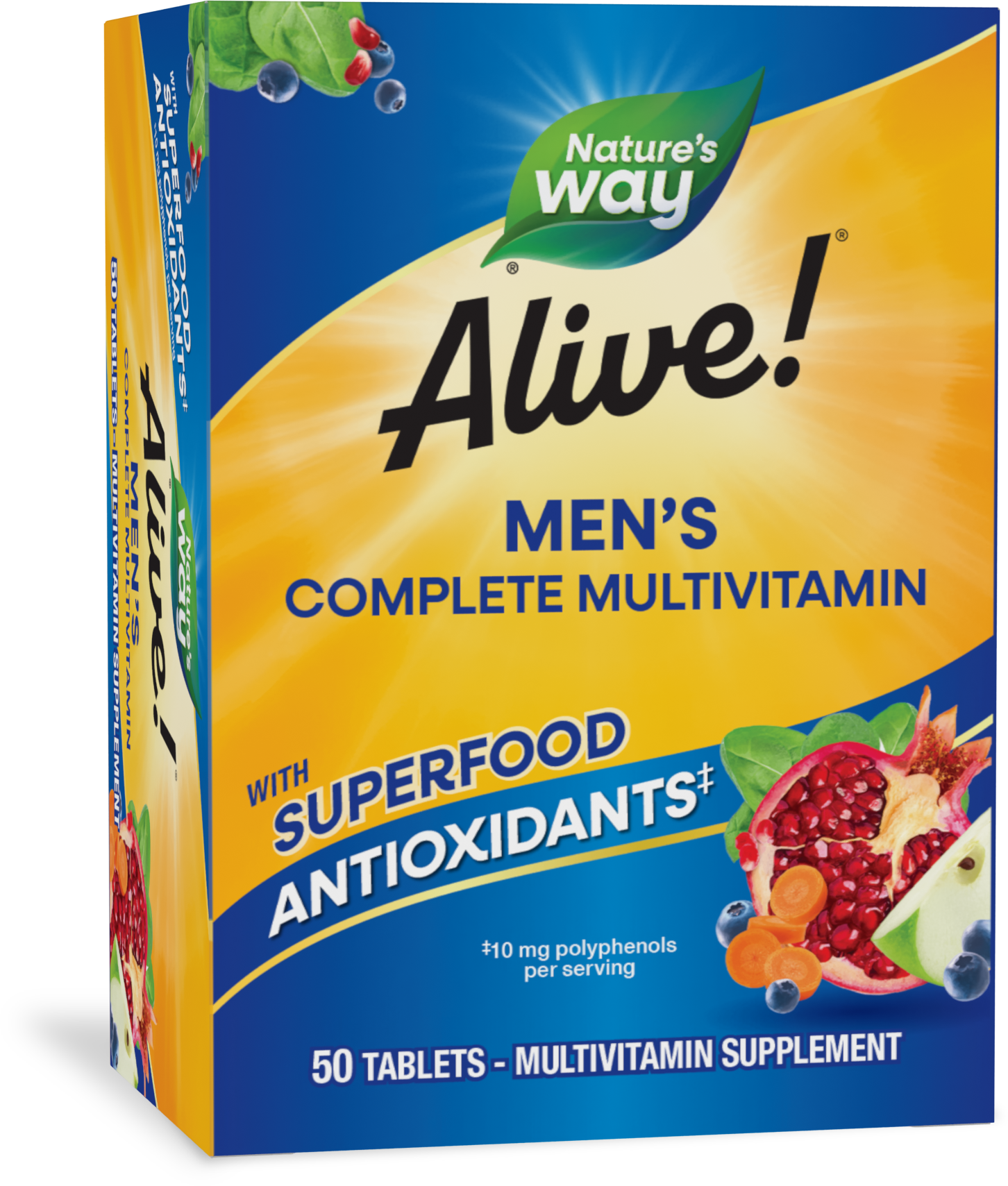 Мультивітамінний комплекс для чоловіків, Nature's Way Alive! Men's Energy Complete Multivitamin, 50 таблеток