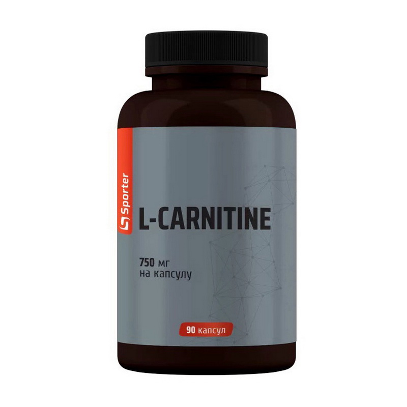 L-карнітин, Sporter L-carnitine 750 mg, 90 капсул