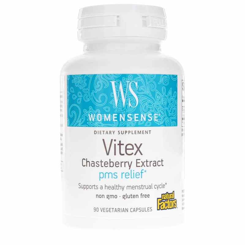 Екстракт вітексу священного, Natural Factors WomenSense Vitex Chasteberry Extract, 80 мг, 90 вегетаріанських капсул