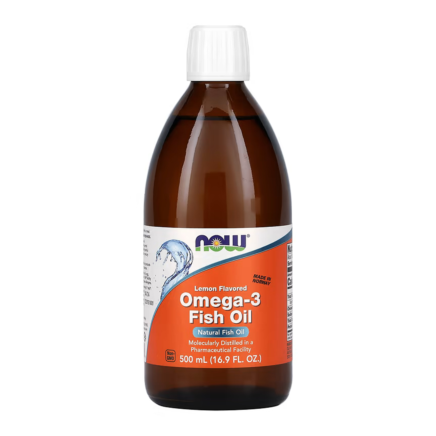 Омега-3 риб'ячий жир, Now Foods Omega-3 Fish Oil Liquid, 500 мл (Лимон)