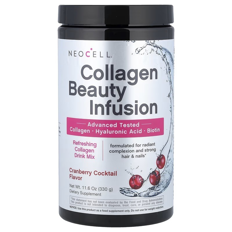 Колаген з біотином, Neocell Collagen Beauty Infusion with Biotin, 330 г (Журавлина)