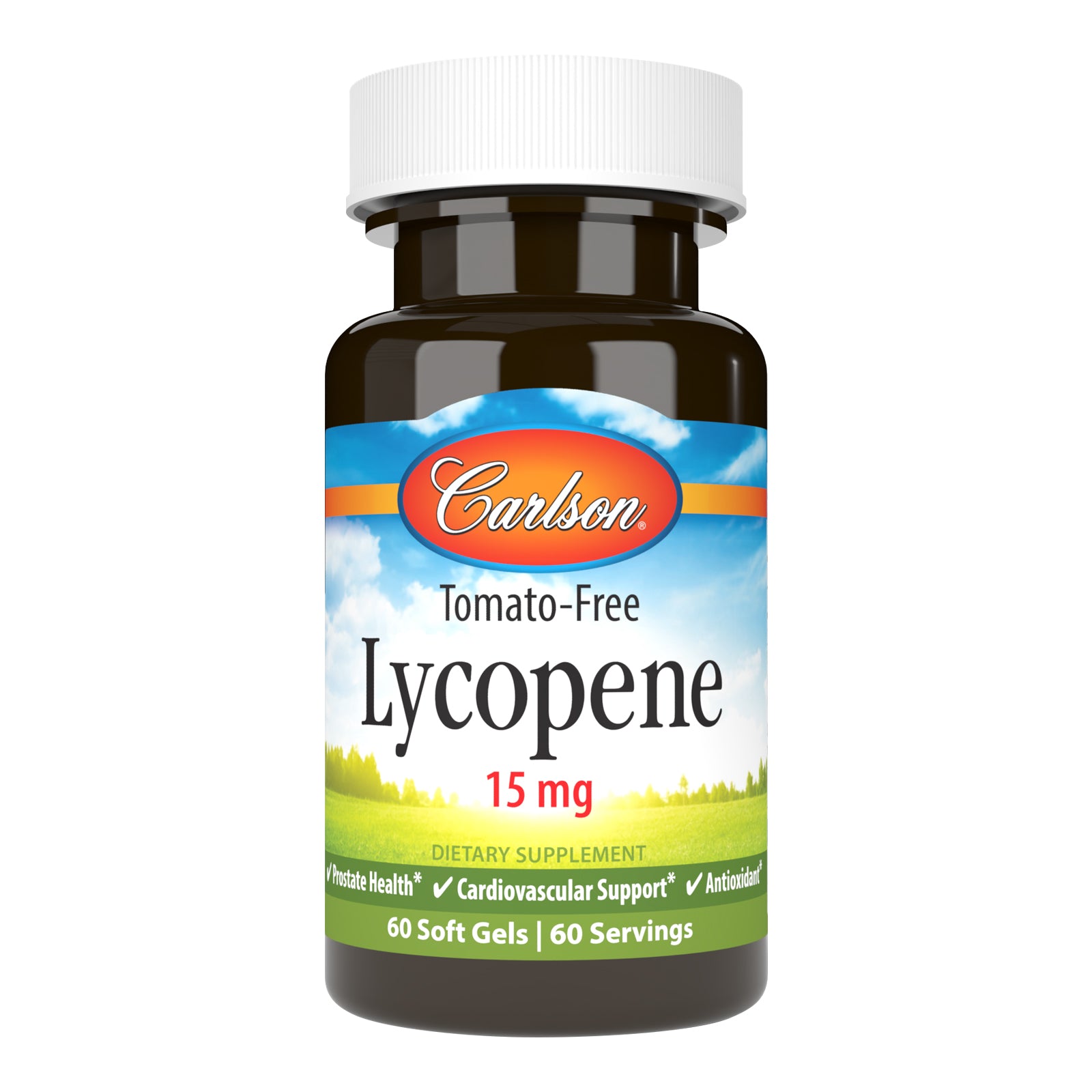 Лікопін, Carlson Labs Lycopene, 15 мг, 60 м'яких капсул