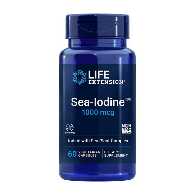 Йод з морських водоростей, Life Extension Sea - Iodine, 1000 мкг, 60 вегетаріанських капсул
