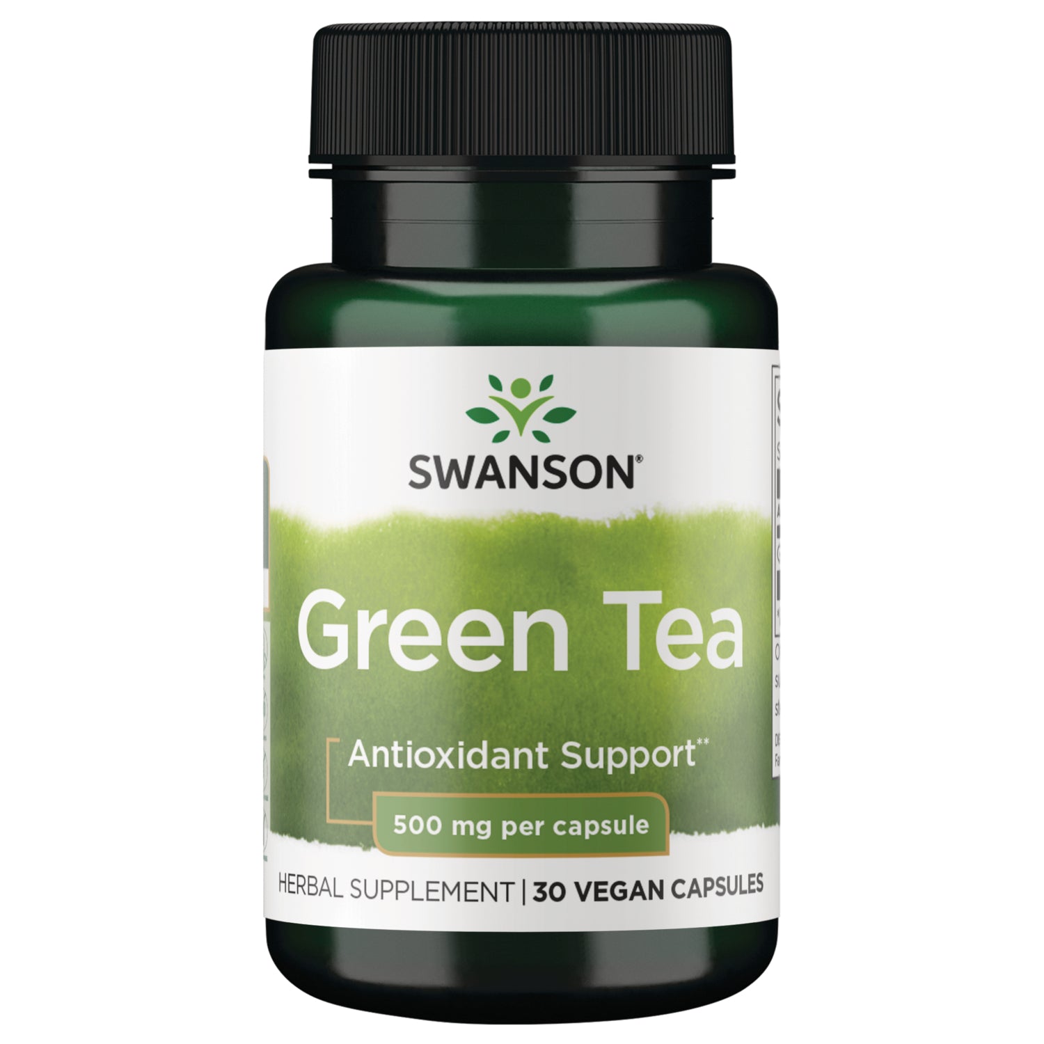 Зелений чай, Swanson Green Tea, 500 мг, 30 капсул