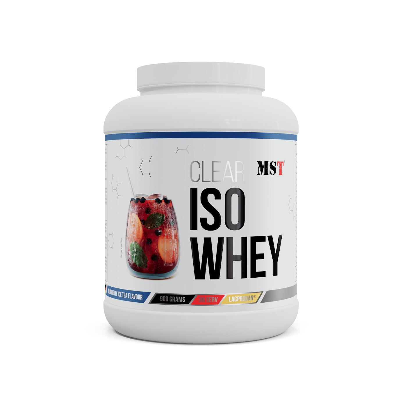 Сироватковий ізолят, MST Clear Iso Whey, 900 г (Чорниця з льодом)