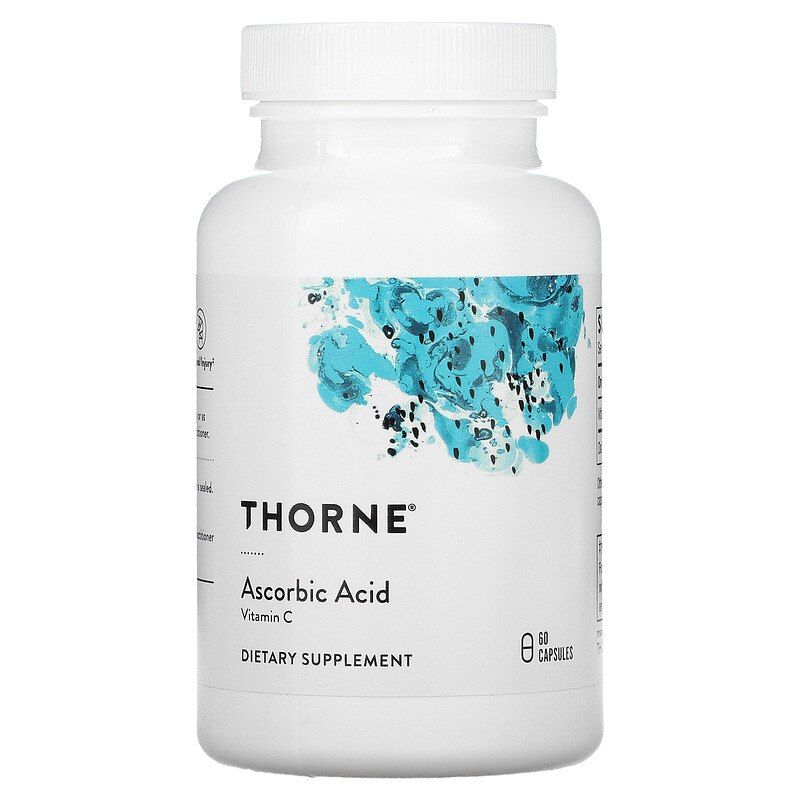 Вітамін С, Thorne Research Ascorbic Acid, 1000 мг, 60 капсул