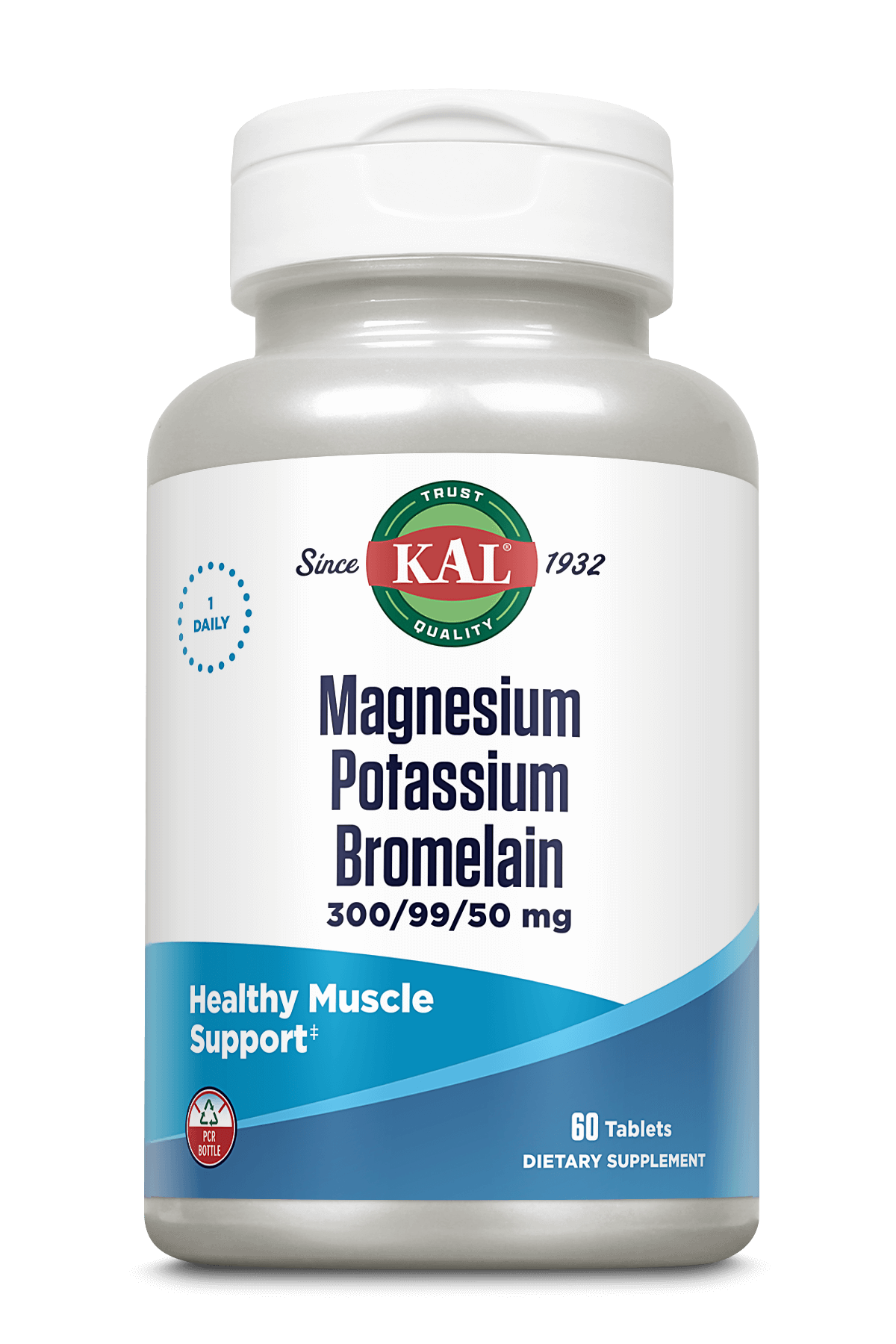 Магній, калій та бромелаїн, Kal Magnesium Potassium Bromelain, 60 таблеток