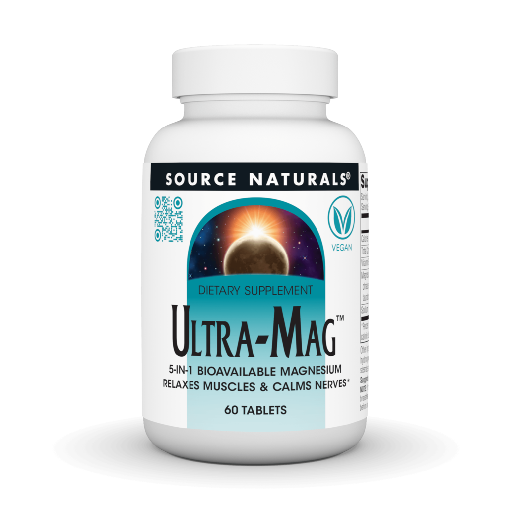 Магній, Source Naturals Ultra-Mag, 60 таблеток