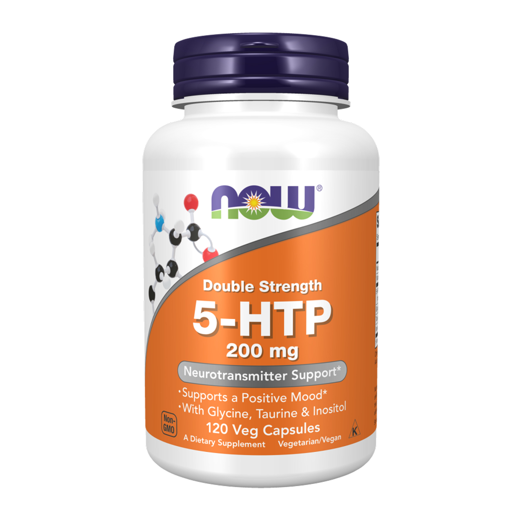 5-HTP гідрокситриптофан, Now Foods 5-HTP Double Strength, 200 мг, 120 вегетаріанських капсул