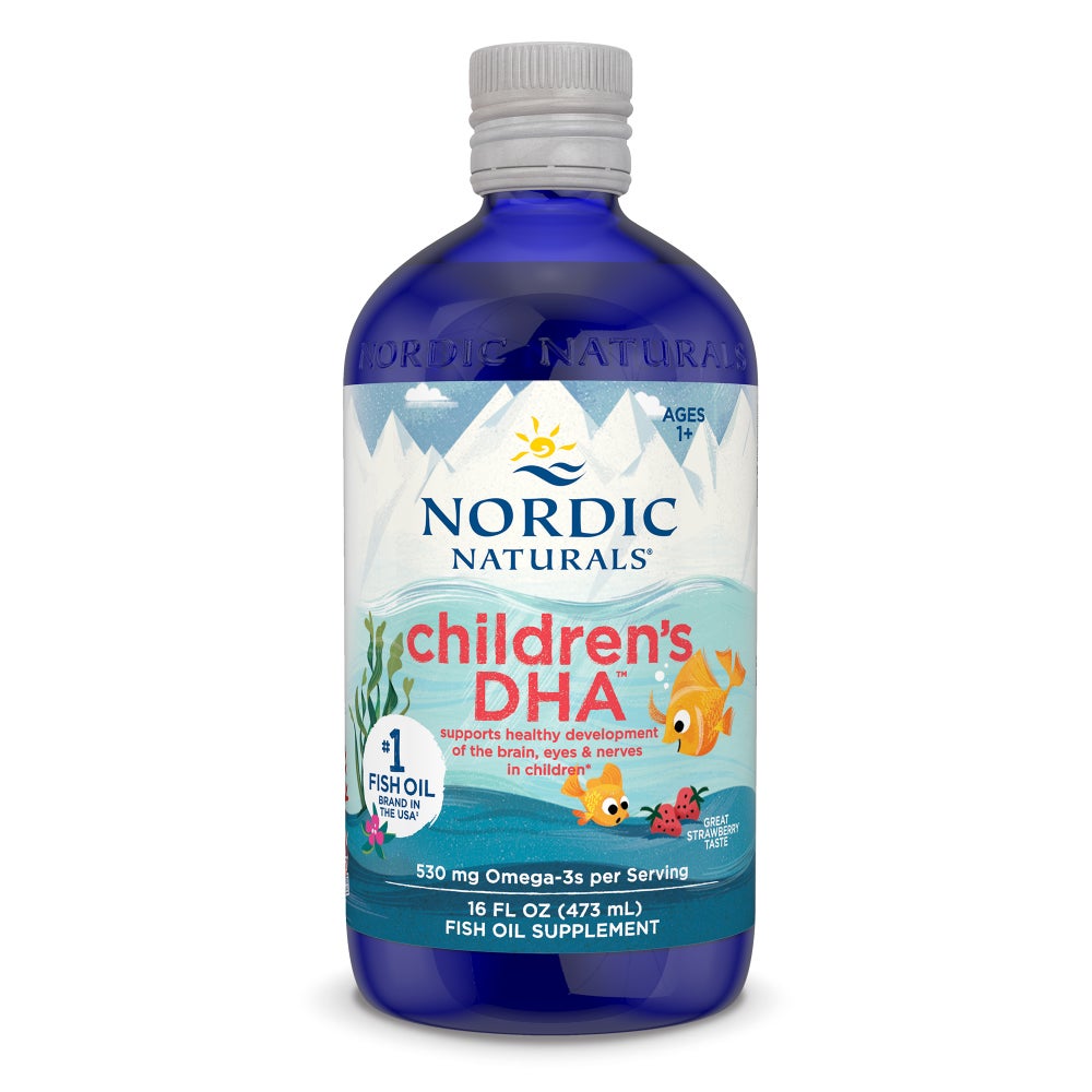 Риб'ячий жир ДГК для дітей, Nordic Naturals Children's DHA, 530 мг, 473 мл (полуниця)