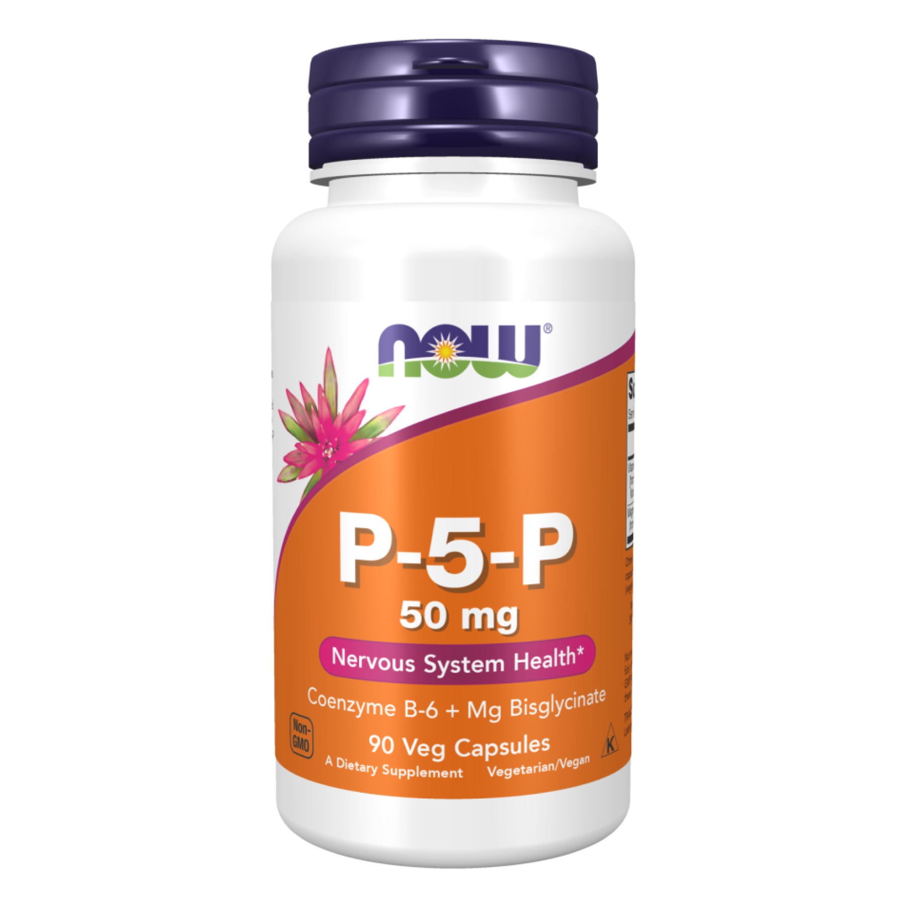 Піридоксаль-5-фосфат з магнієм, Now Foods P-5-P, 50 мг, 90 вегетаріанських капсул