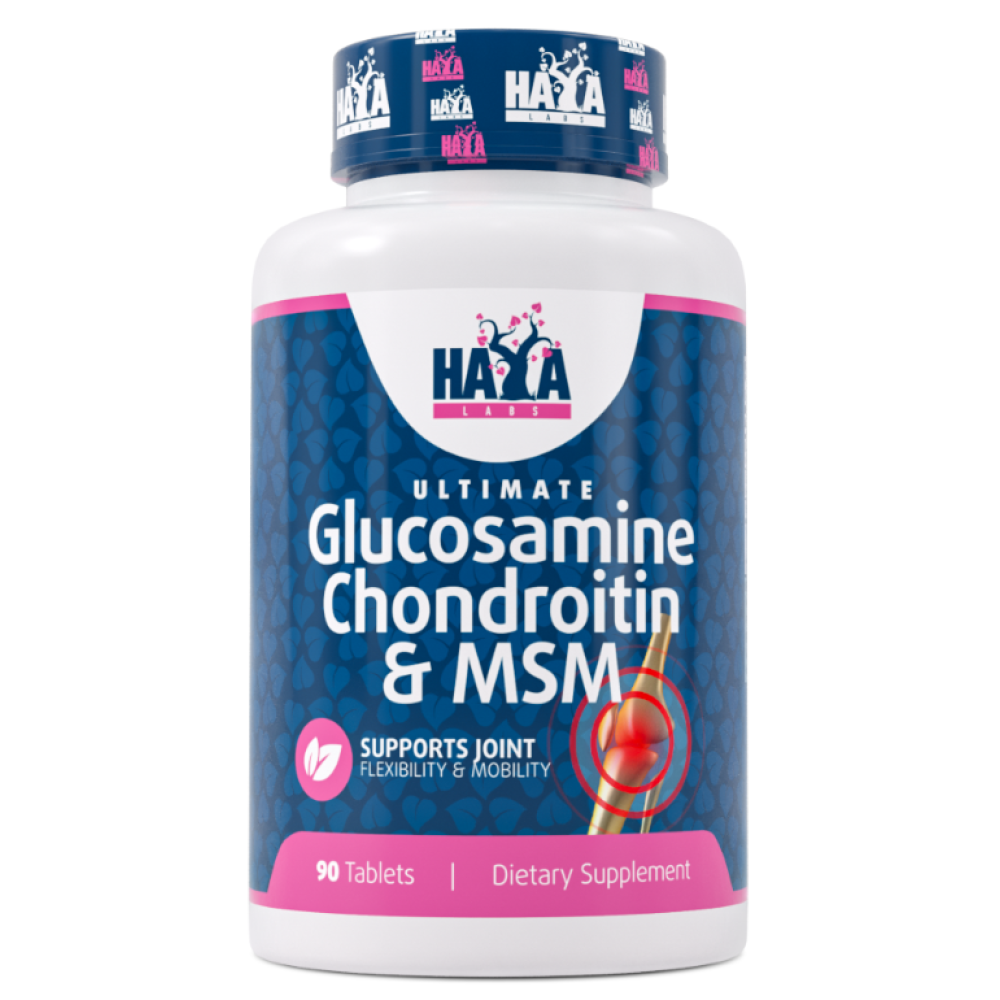 Глюкозамін, хондроїтин та МСМ, Haya Labs Glucosamine Chondroitin & MSM Complex, 90 таблеток