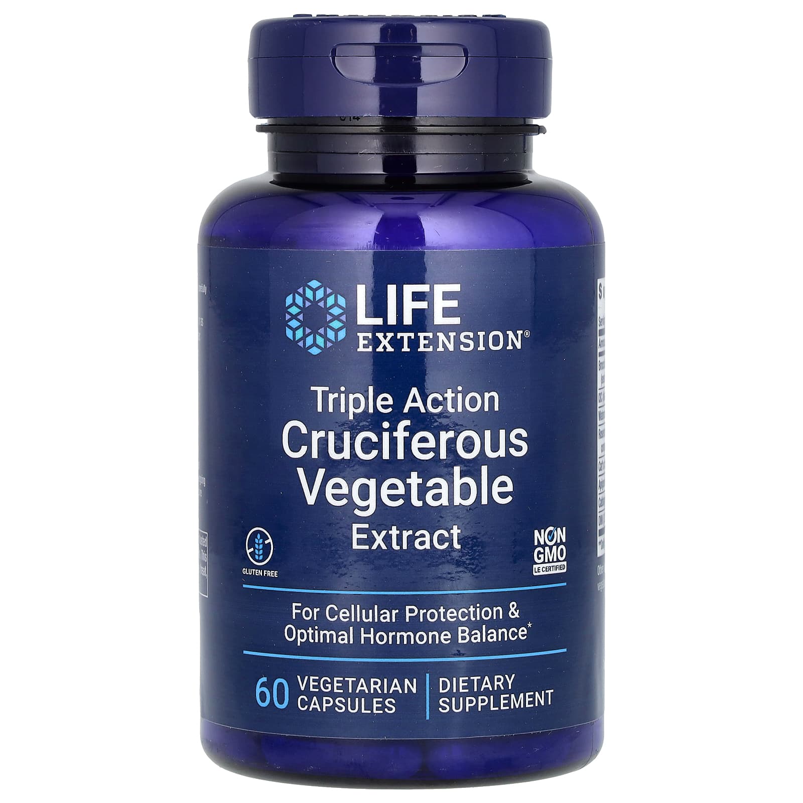 Екстракт хрестоцвітих овочів потрійної дії, Life Extension Triple Action Cruciferous Vegetable Extract, 60 вегетаріанських капсул