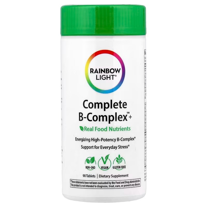 Комплекс вітамінів групи B, Rainbow Light Complete B-Complex Food Based Formula, 90 таблеток