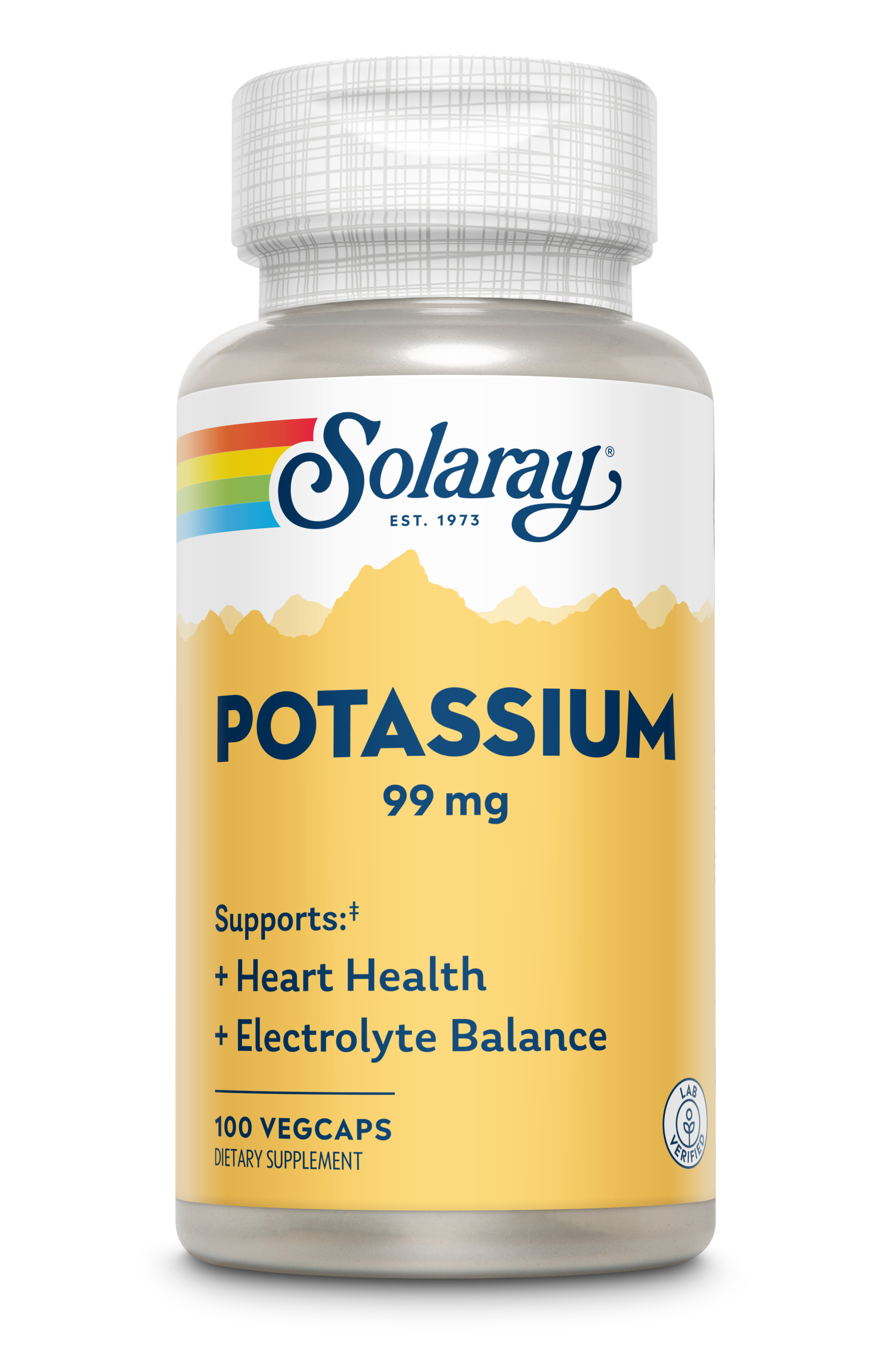 Калій, Solaray Potassium, 99 мг, 100 вегетаріанських капсул