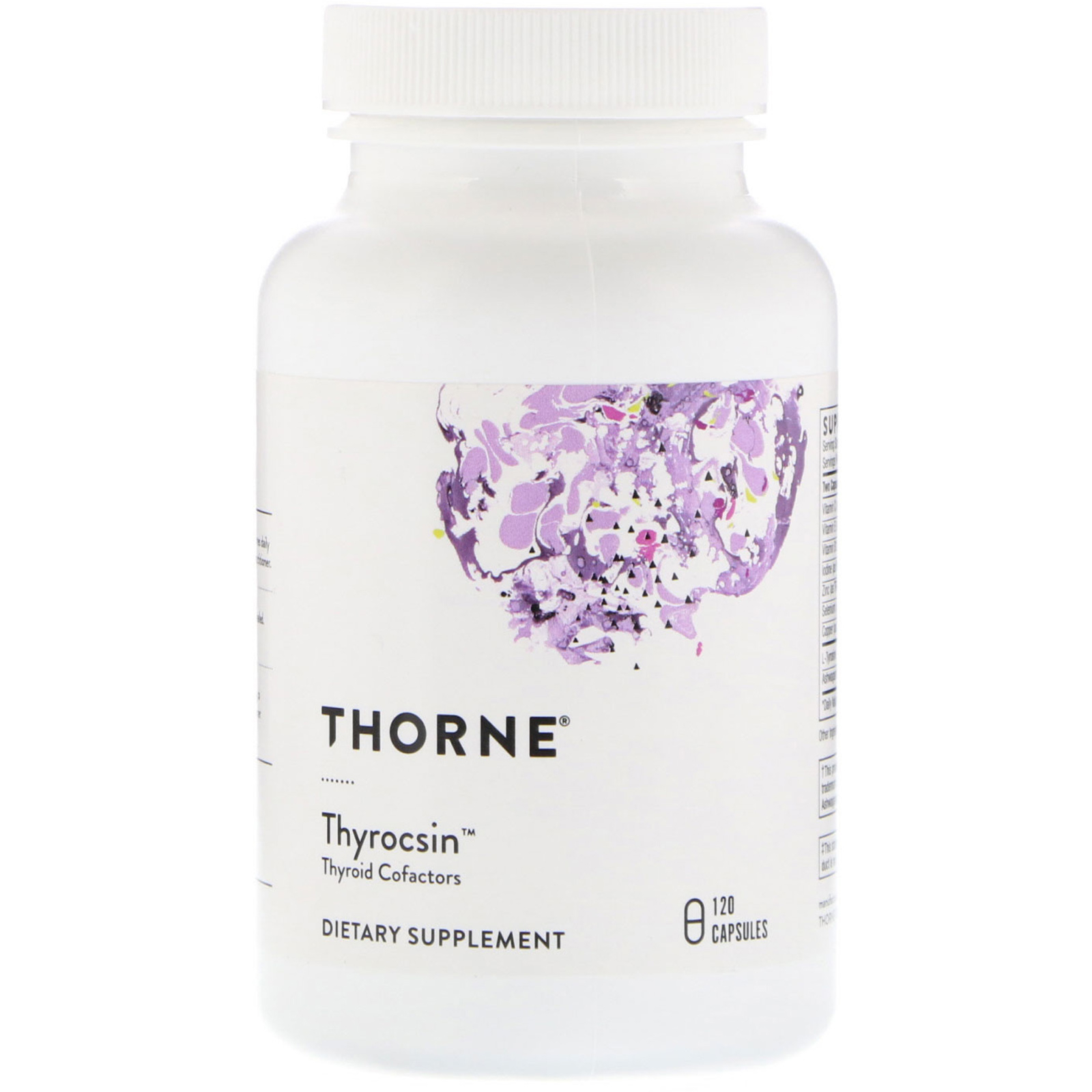 Підтримка щитовидної залози, Thorne Research Thyrocsin, 120 вегетаріанських капсул