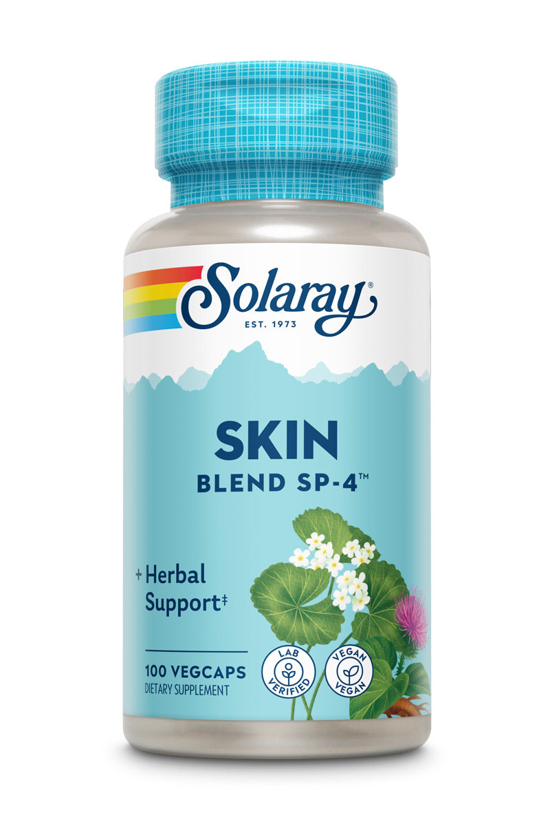 Комплекс для здоровья кожи, Solaray Skin Blend SP-4, 100 вегетарианских капсул