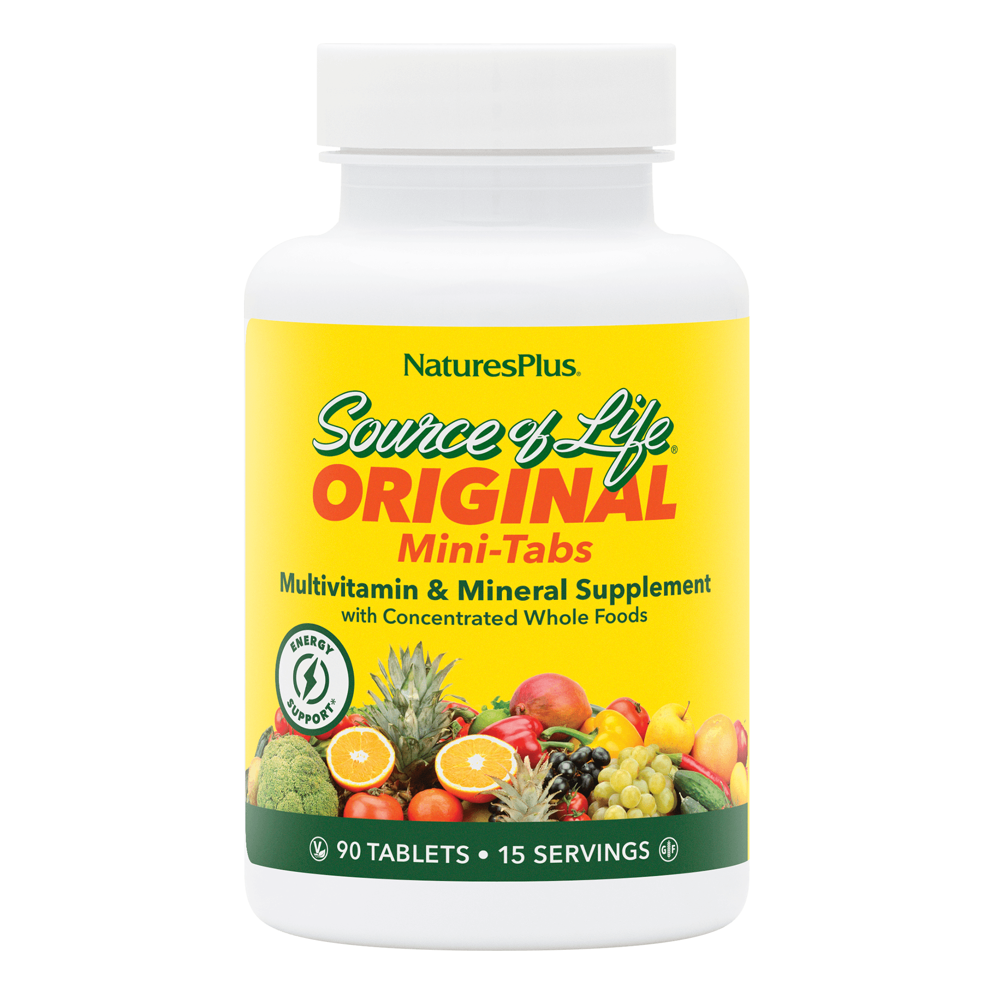 Мультивітаміни та мінерали, Natures Plus Source of Life Multi-Vitamin & Mineral, 90 міні-таблеток