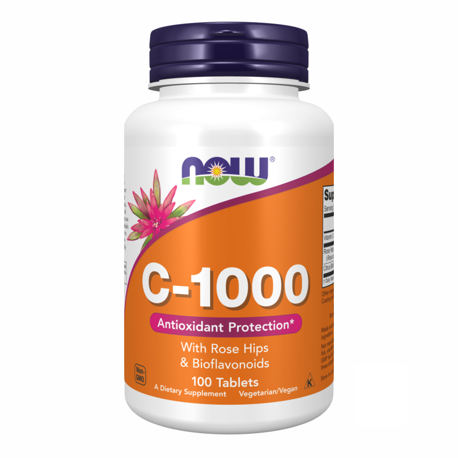 Вітамін С з шипшиною та біофлавоноїдами, Now Foods C-1000 With Rose Hips and Bioflavonoids, 1000 мг, 100 таблеток